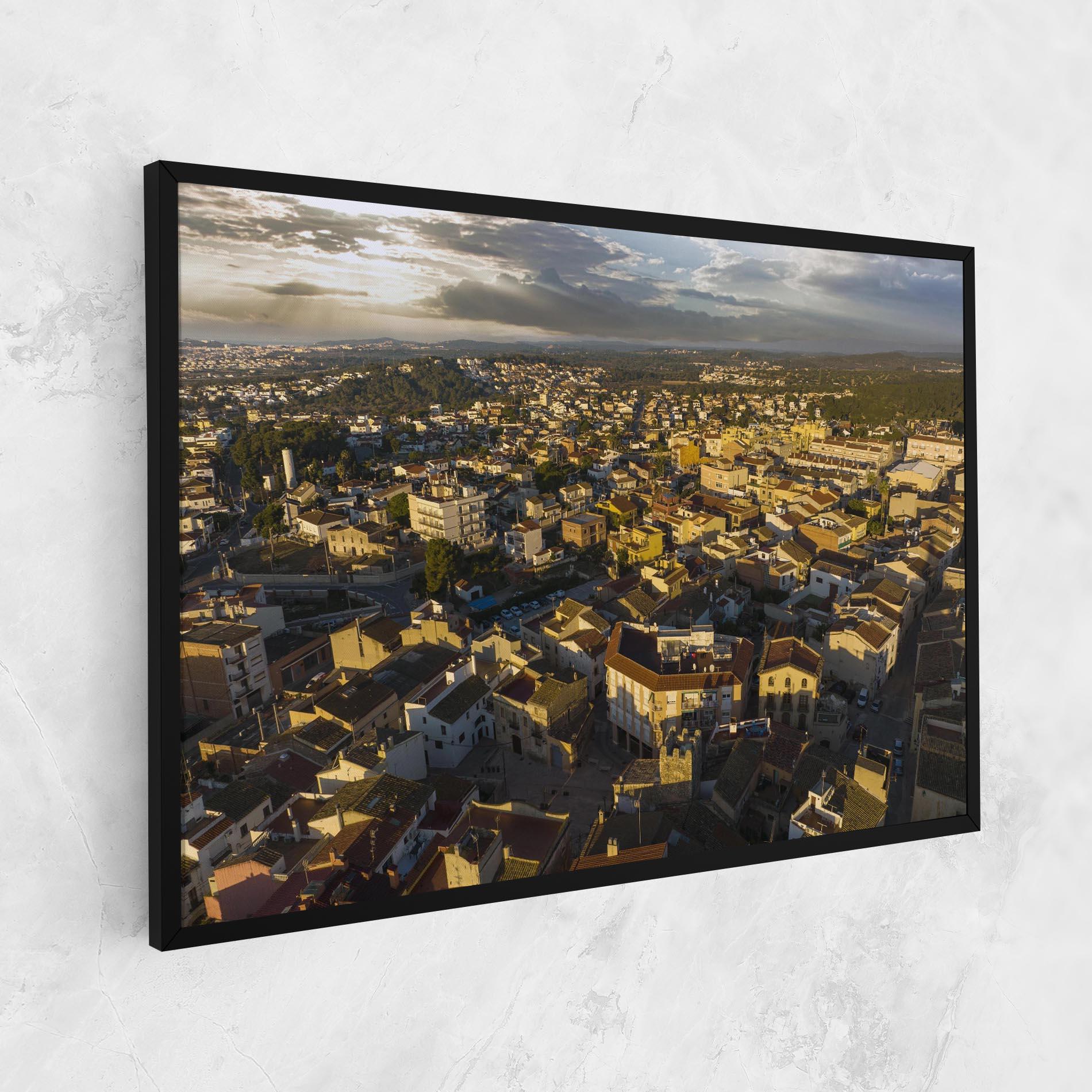 Tablou Canvas Streets Town Sunrise mockup 1