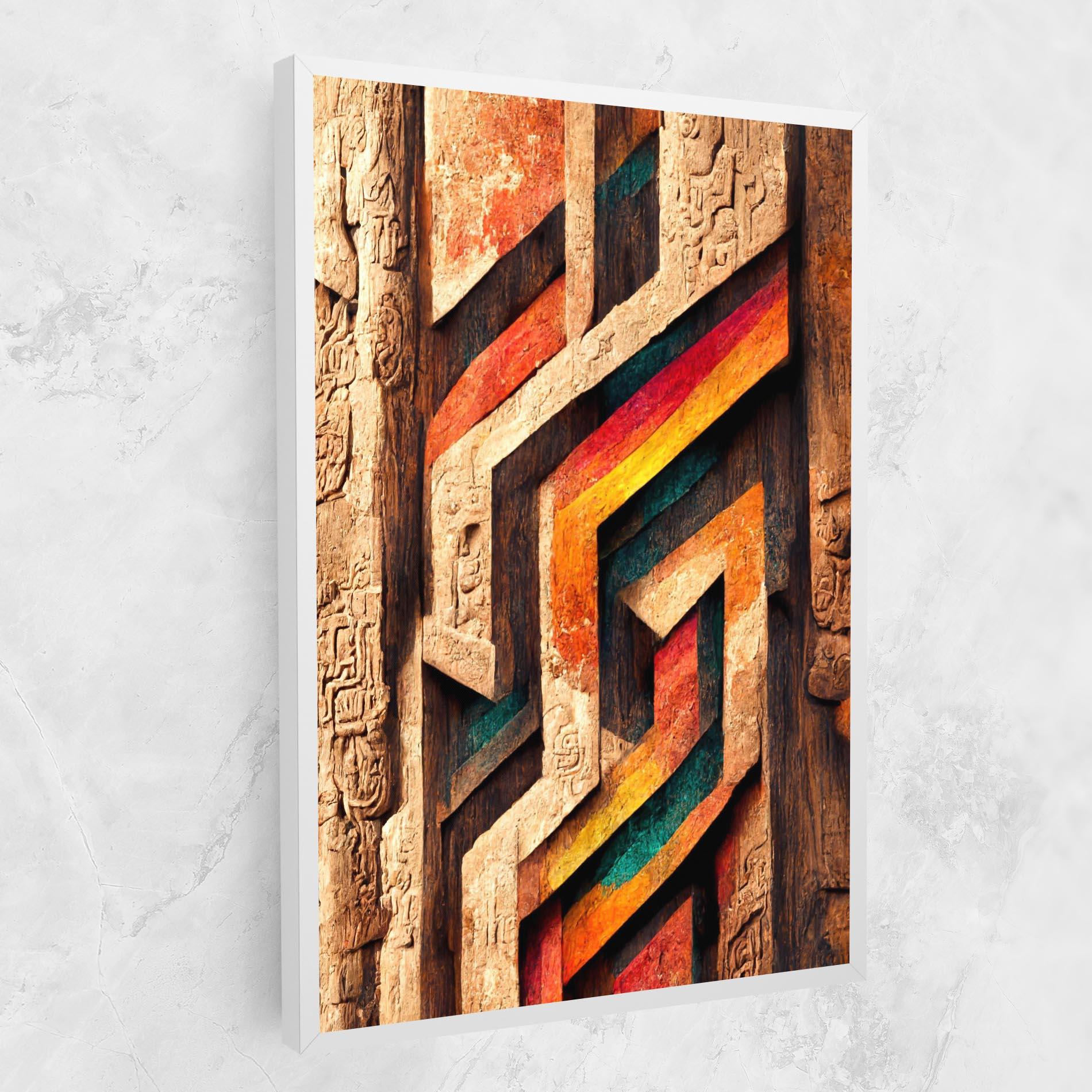 Tablou Canvas Mayan Style Wood mockup 1