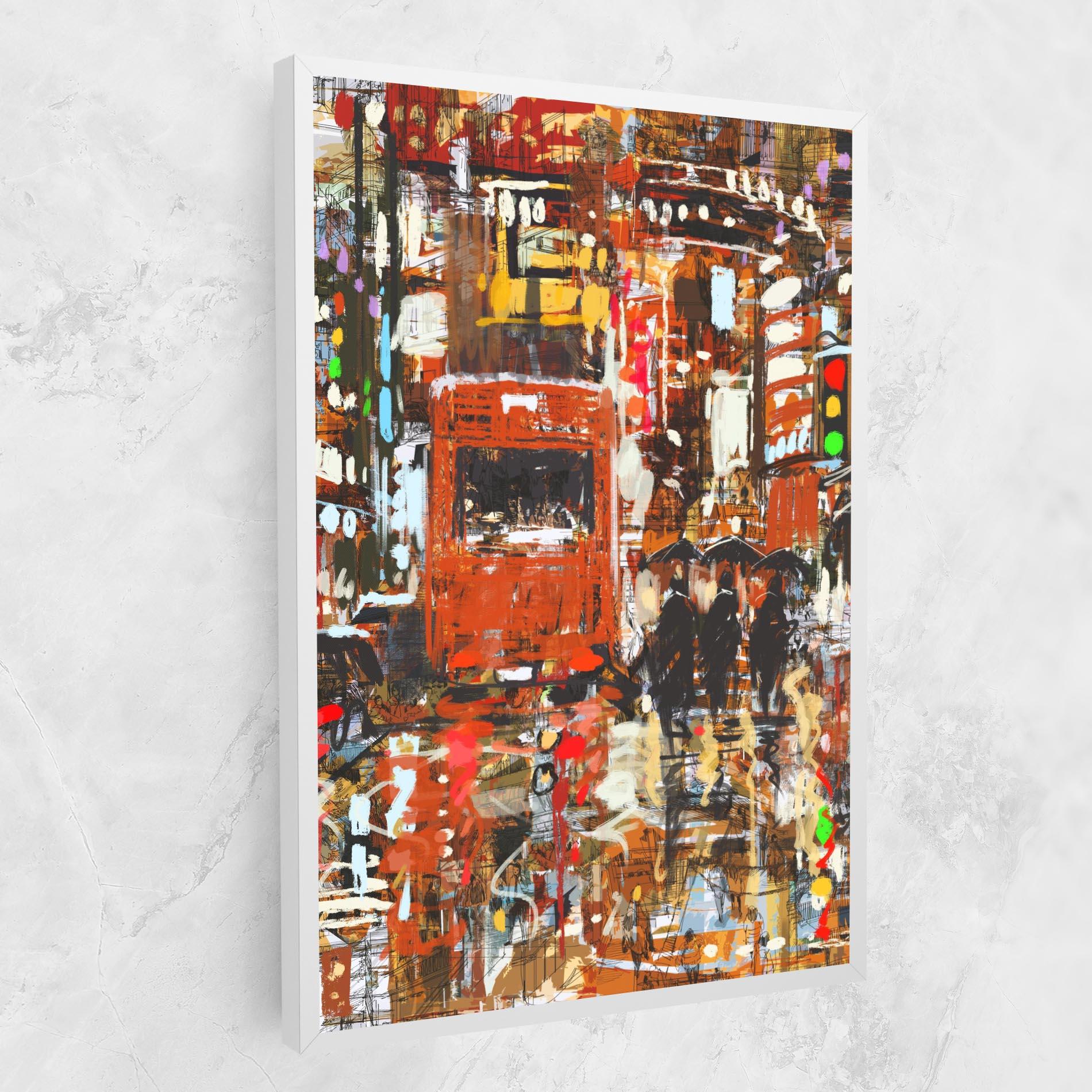 Tablou Canvas Seamless Colorful City mockup 1