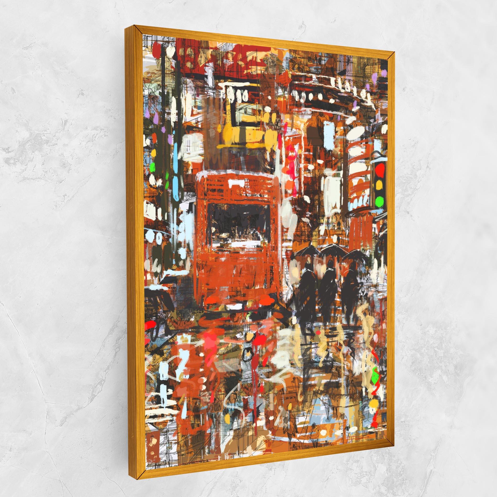 Tablou Canvas Seamless Colorful City mockup 1