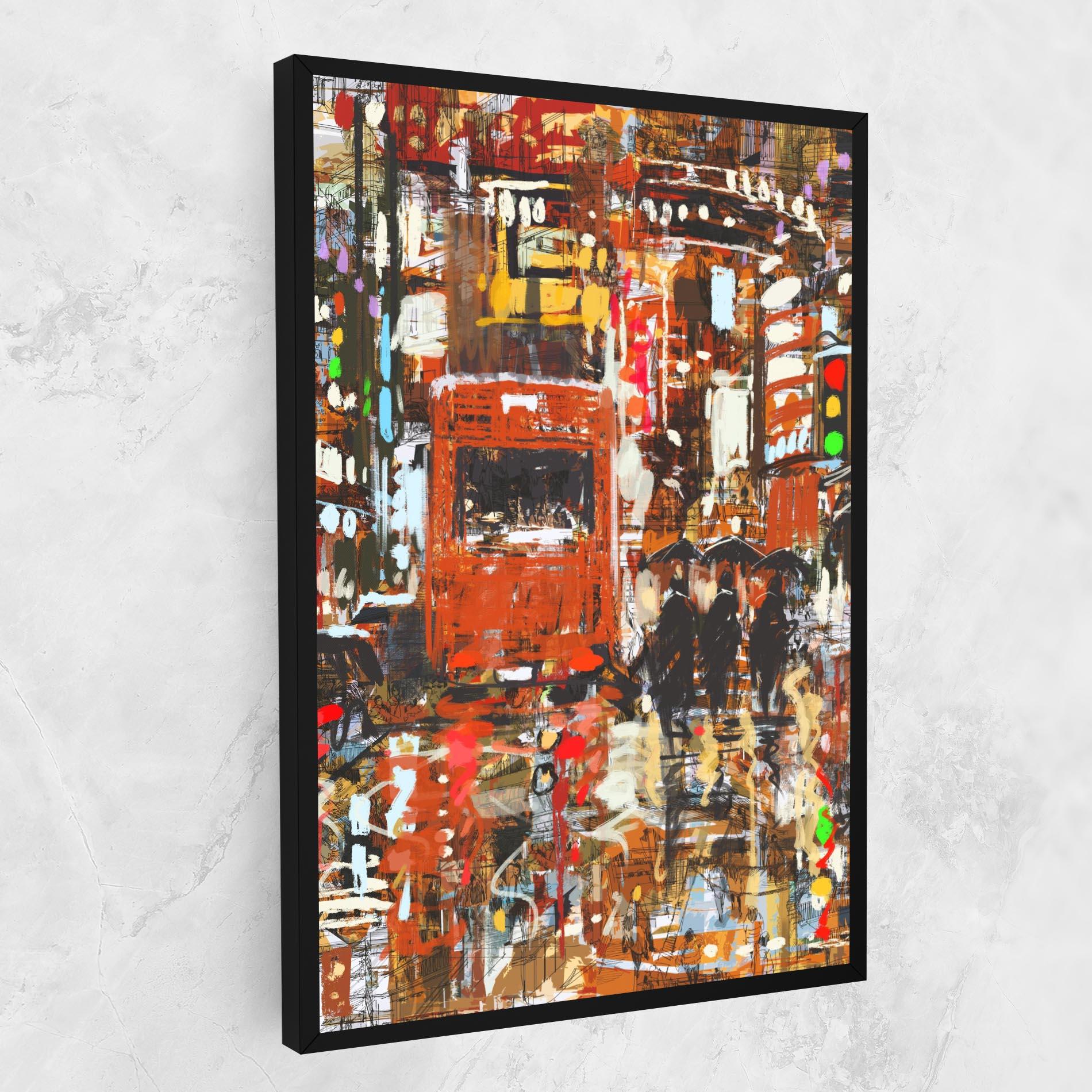 Tablou Canvas Seamless Colorful City mockup 1