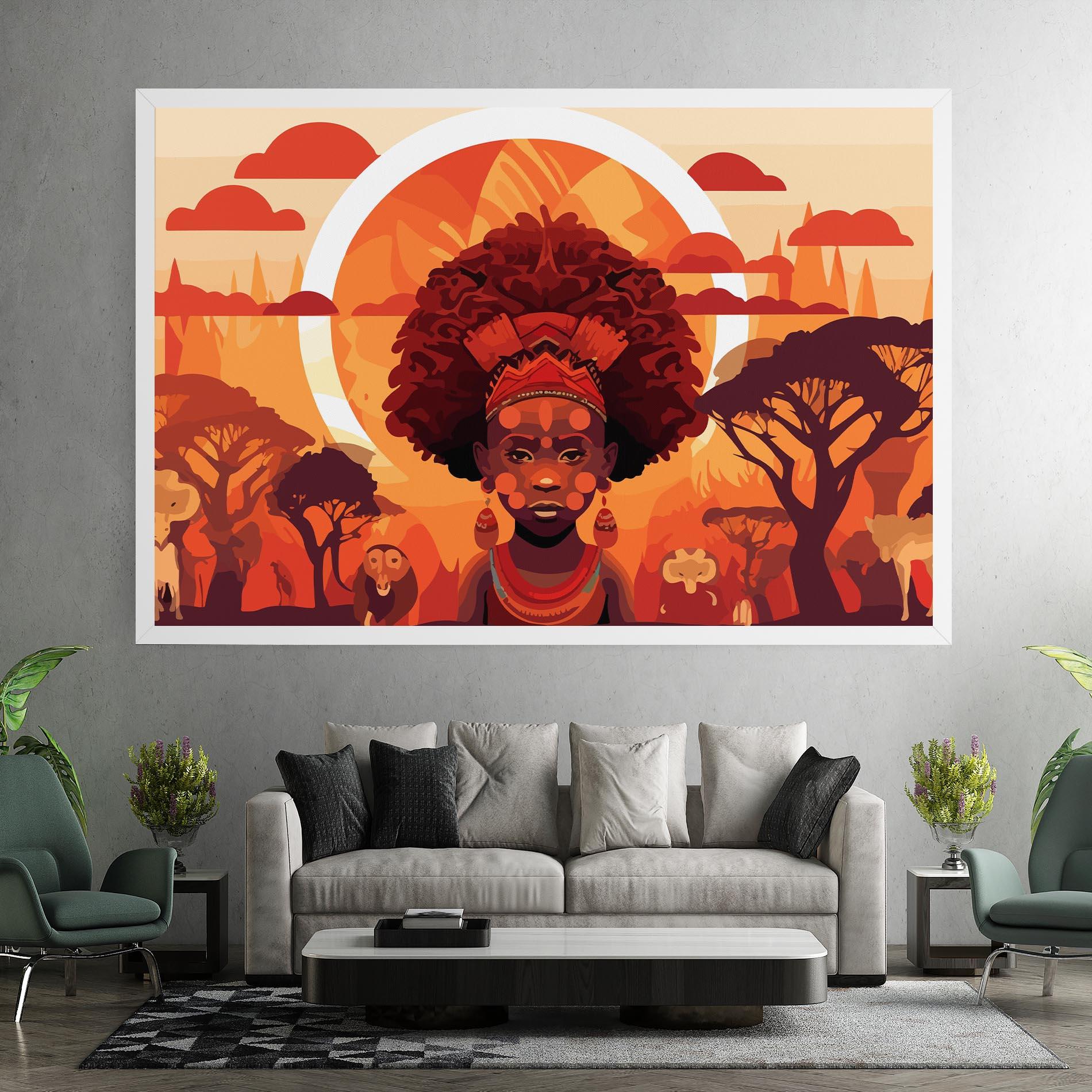 Tablou Canvas African Chid mockup 7