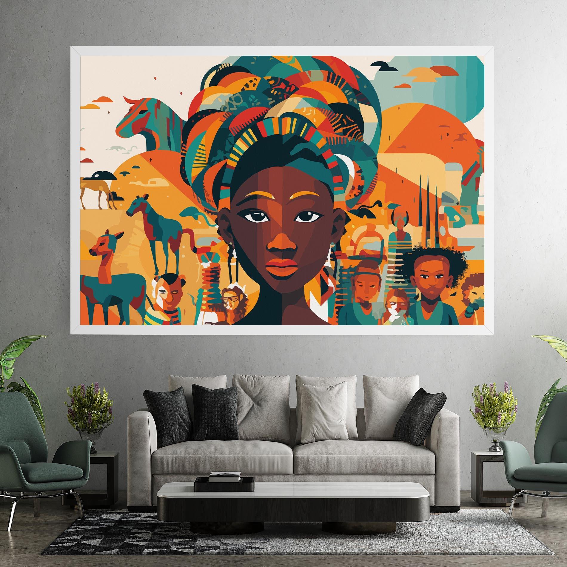Tablou Canvas Child Africa Art mockup 7