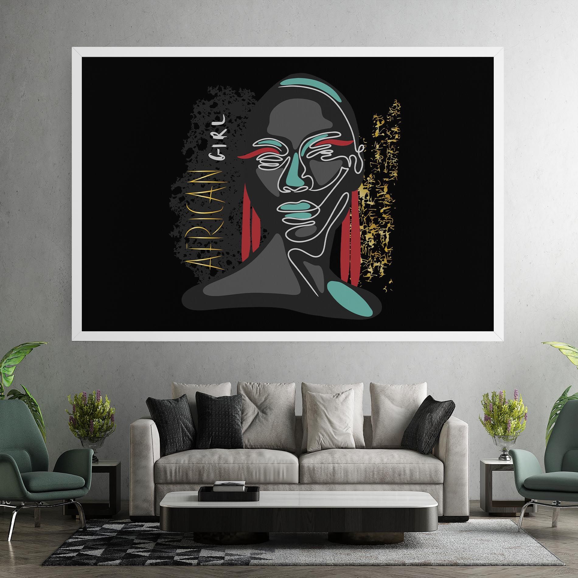 Gold African Girl mockup 7