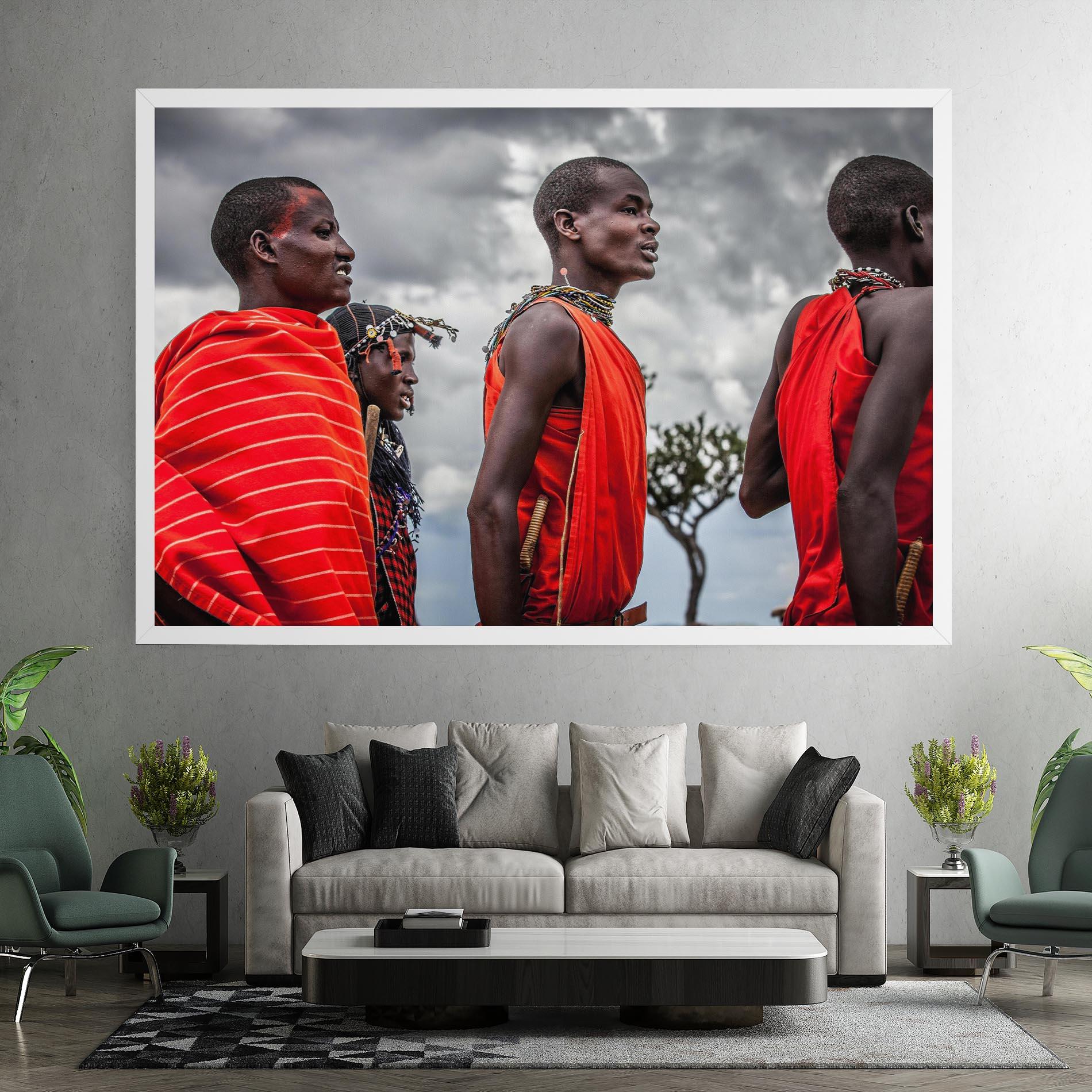 Tablou Canvas Red African Clothes mockup 7