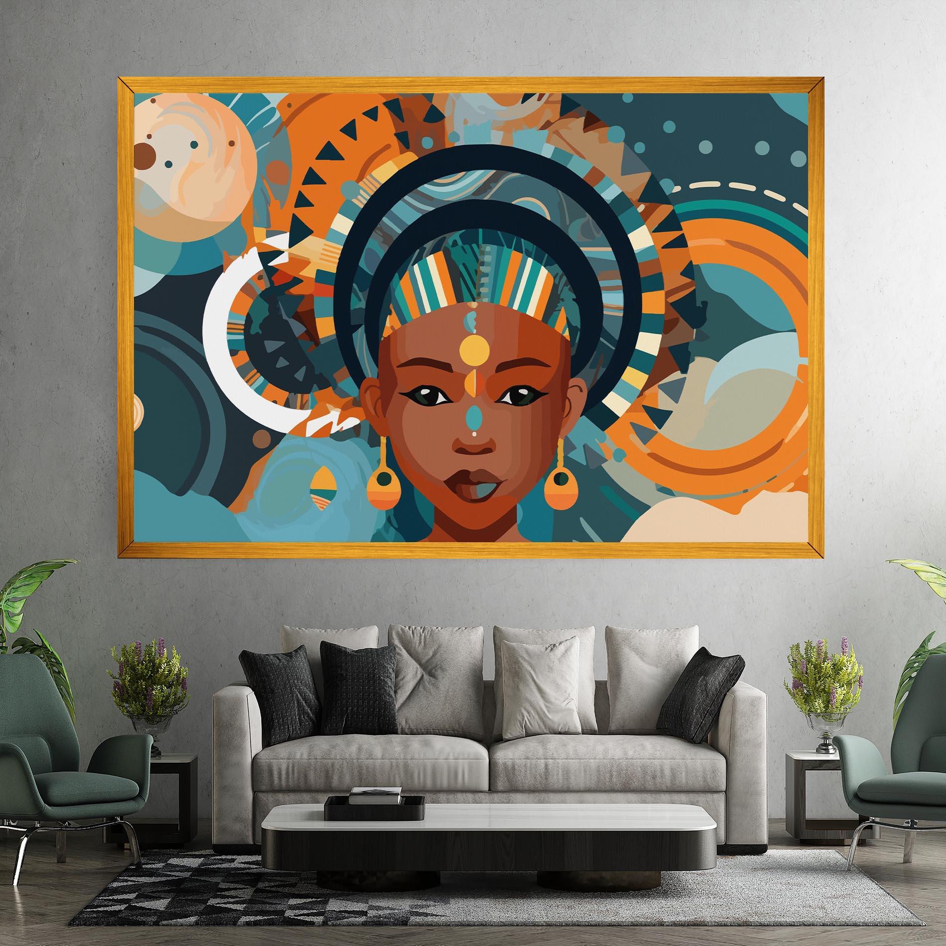 Tablou Canvas African Colorful Child mockup 7