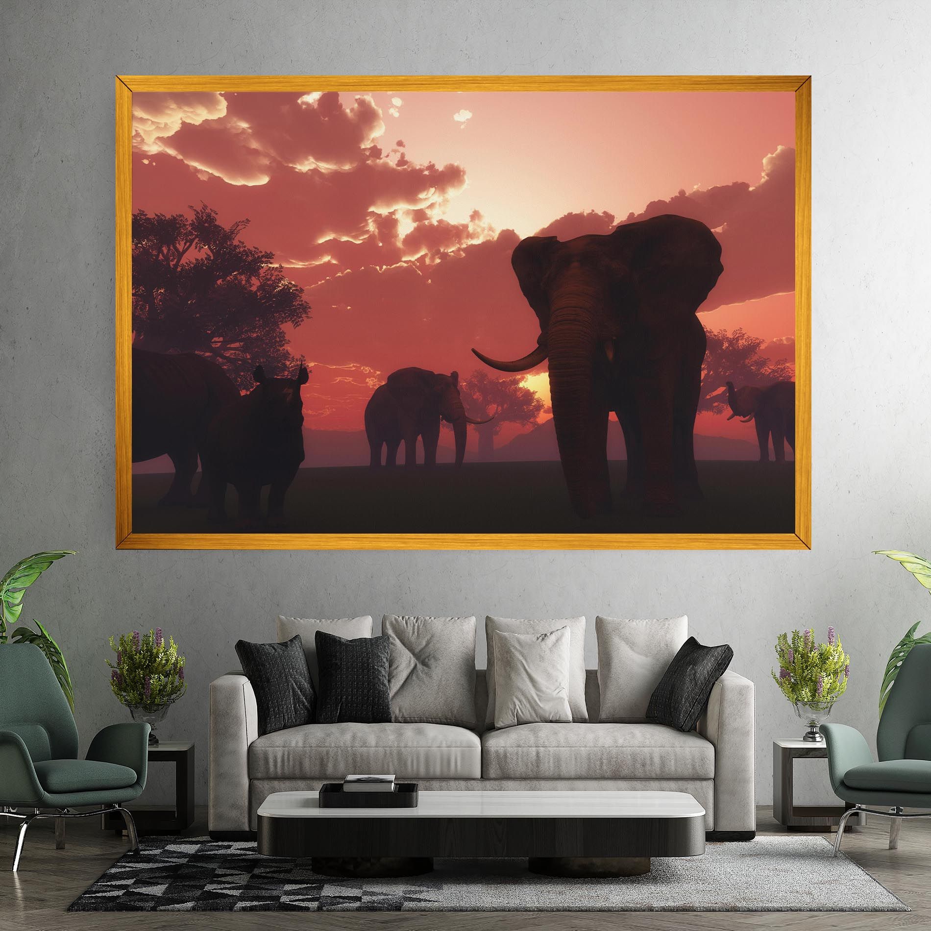 African Elephant View mockup 7