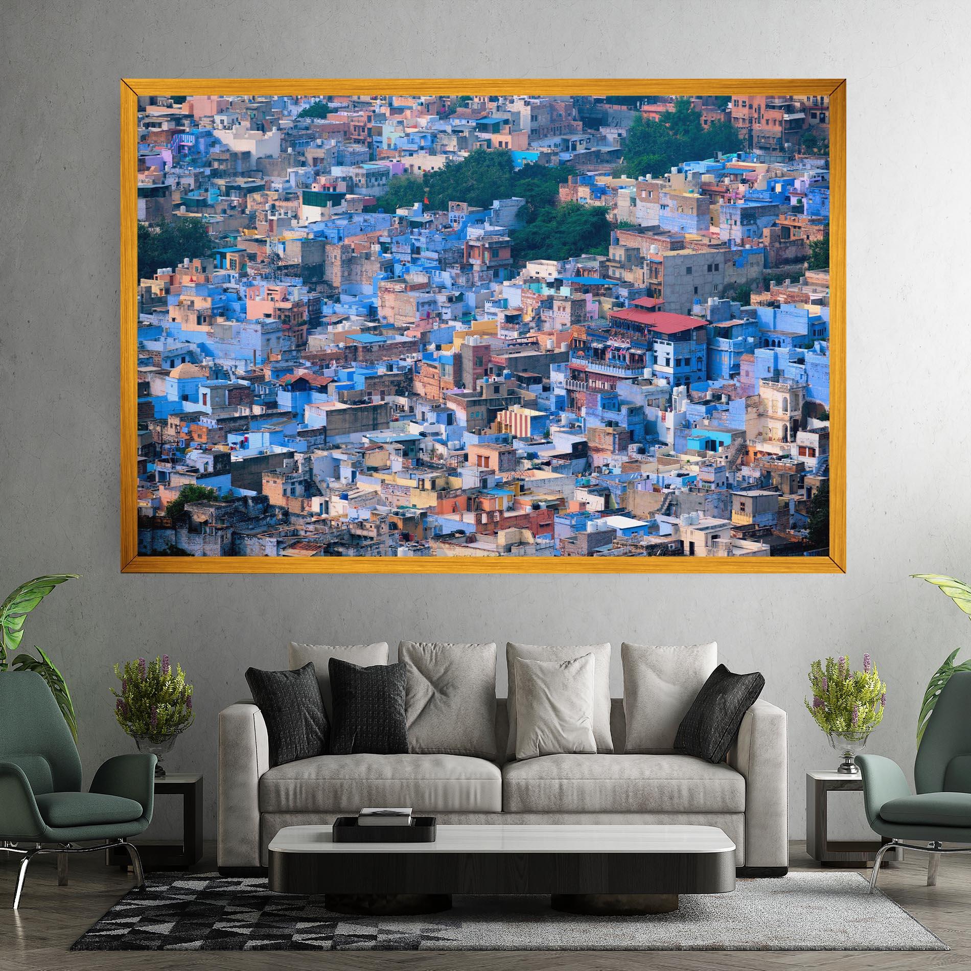 Tablou Canvas Blue City India mockup 7
