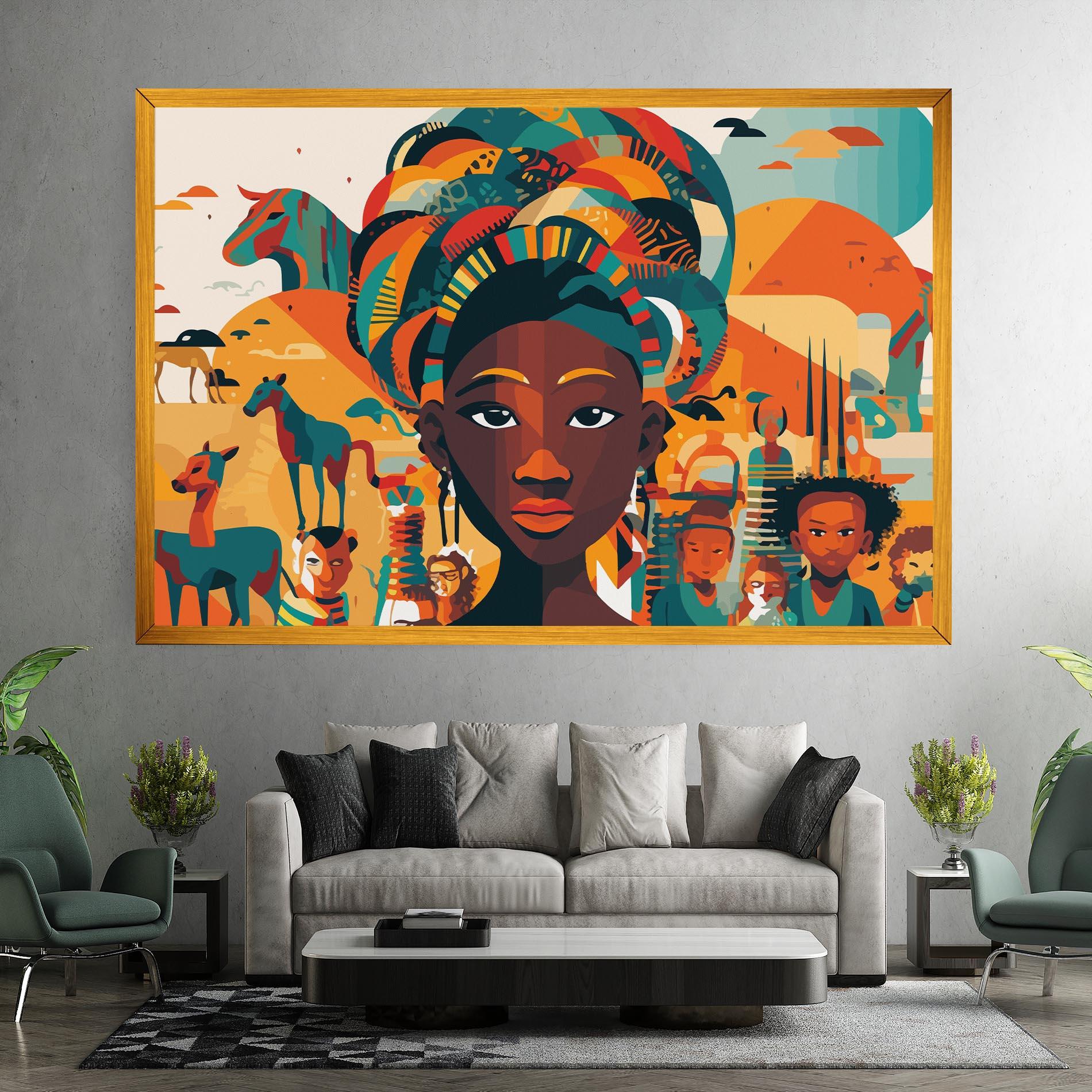 Tablou Canvas Child Africa Art mockup 7