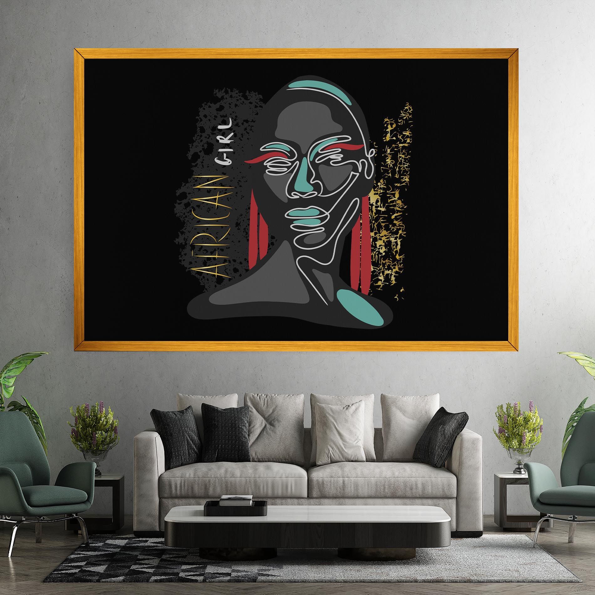 Gold African Girl mockup 7