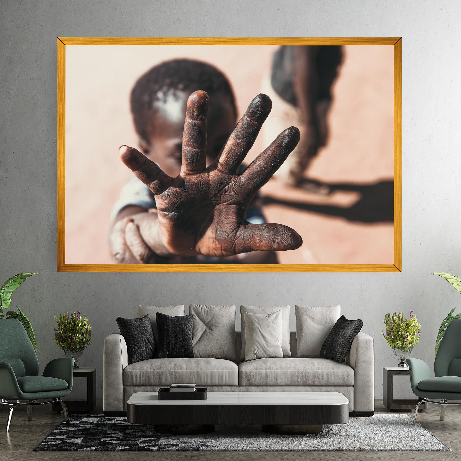 Tablou Canvas Little Dirty Hand mockup 7