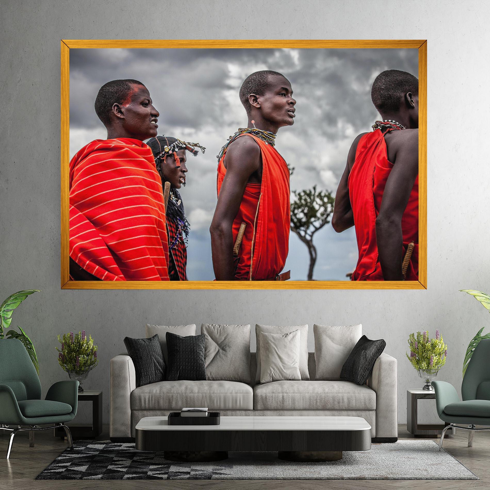 Tablou Canvas Red African Clothes mockup 7