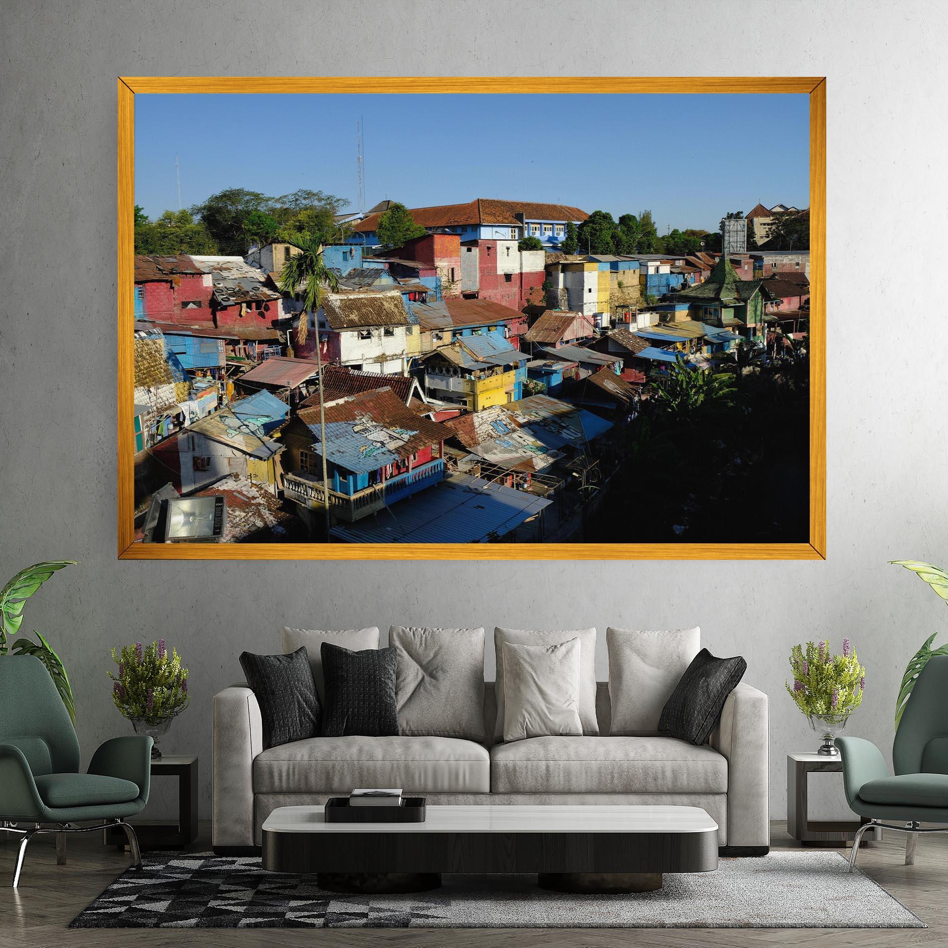 Tablou Canvas Slum Building mockup 7