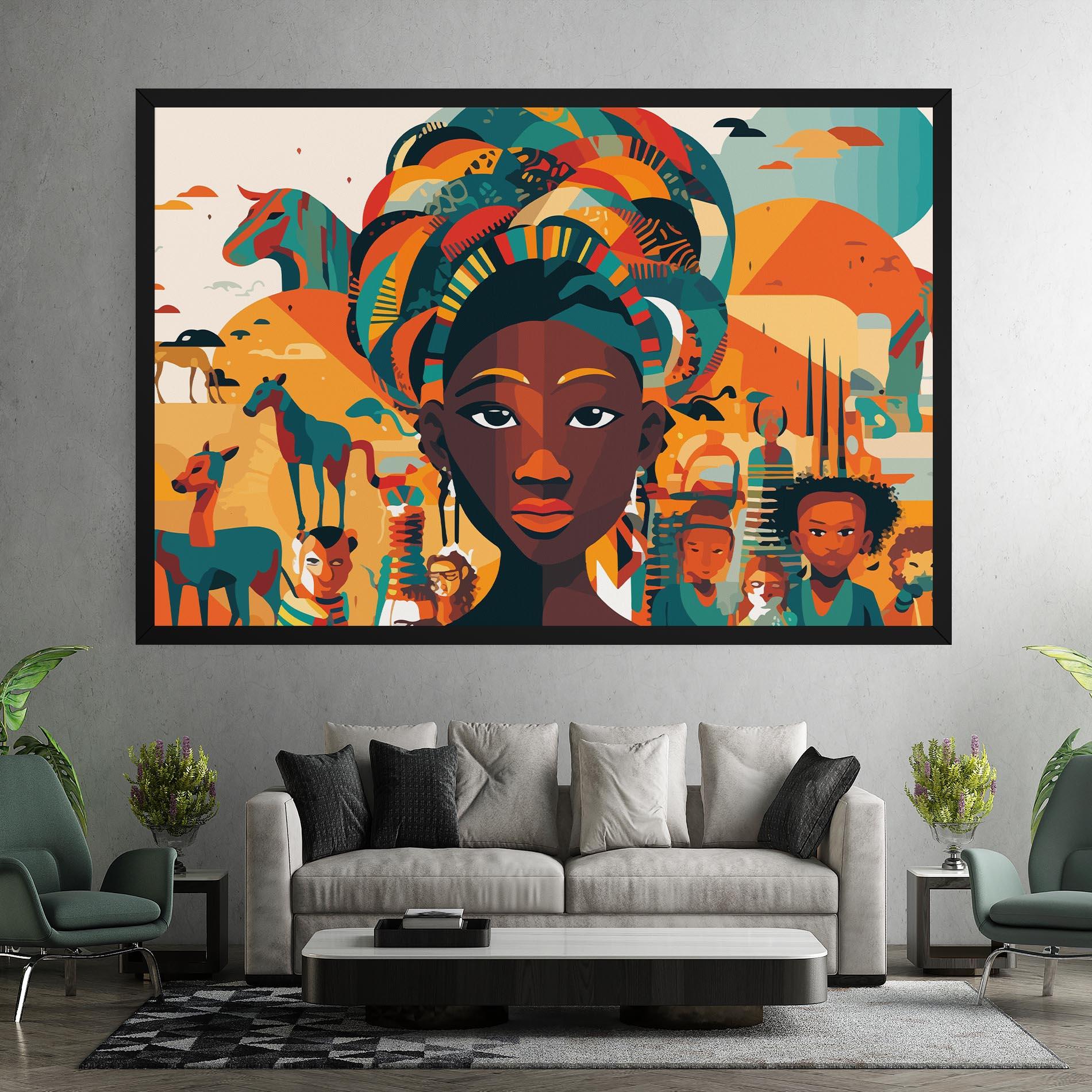 Tablou Canvas Child Africa Art mockup 7