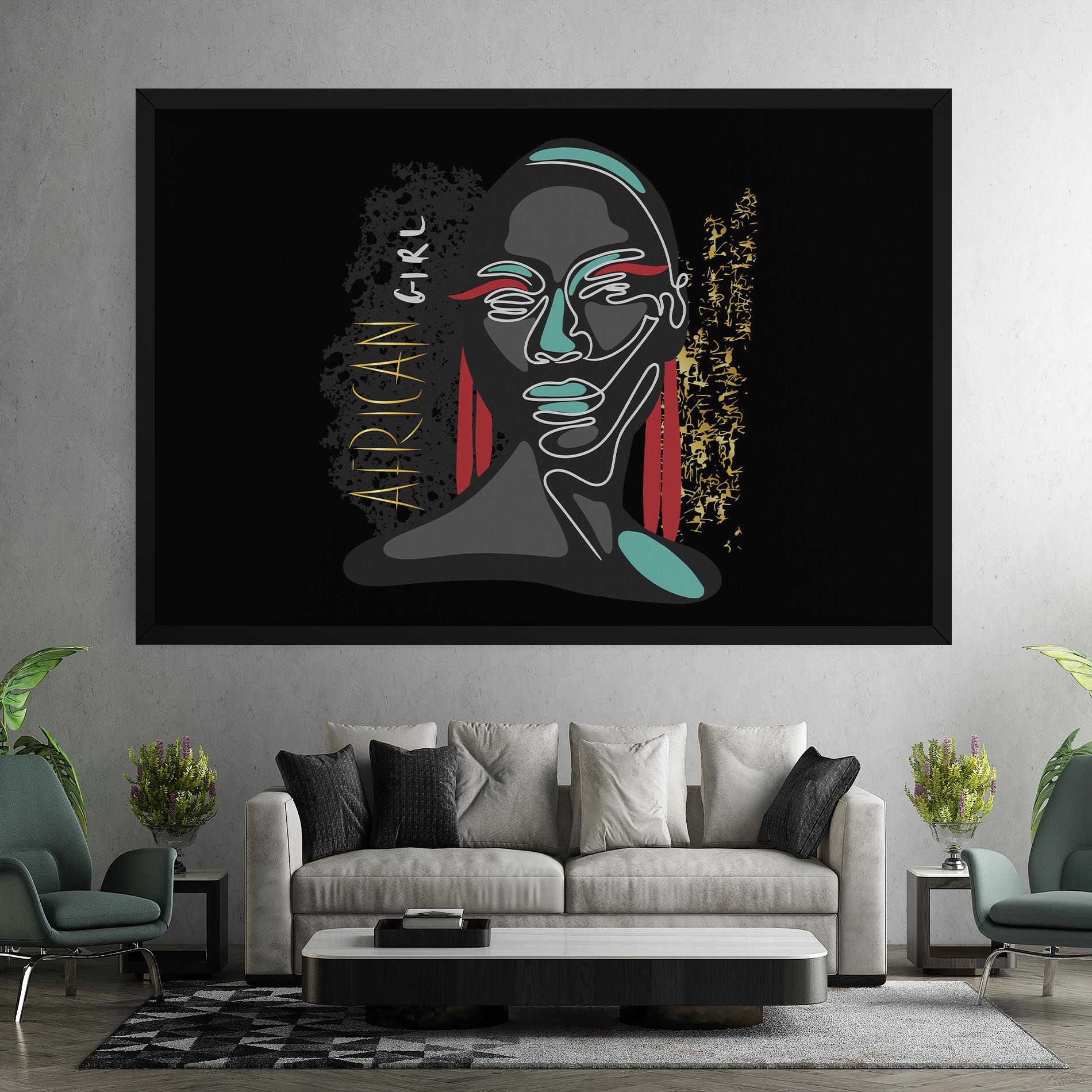 Gold African Girl mockup 7