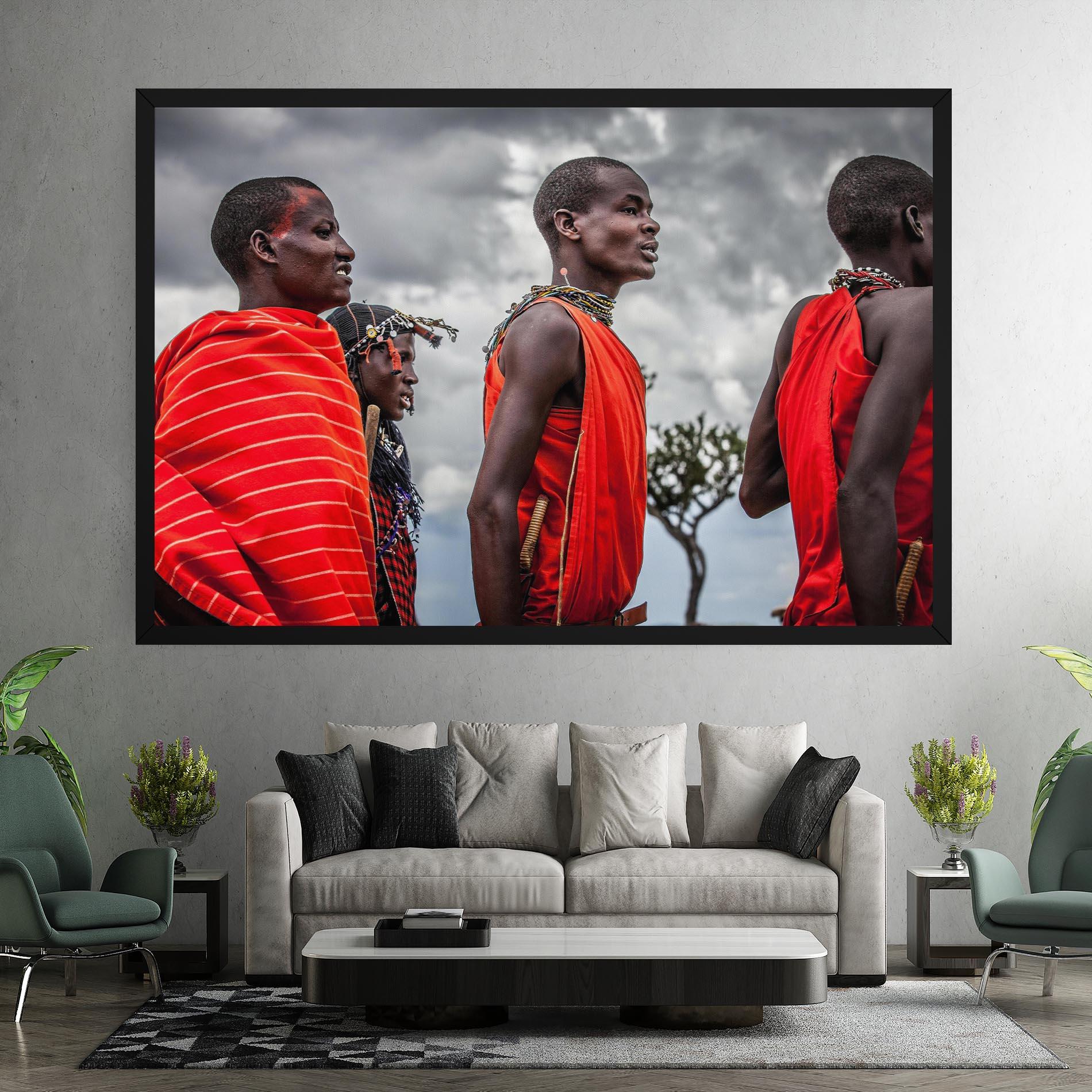 Tablou Canvas Red African Clothes mockup 7