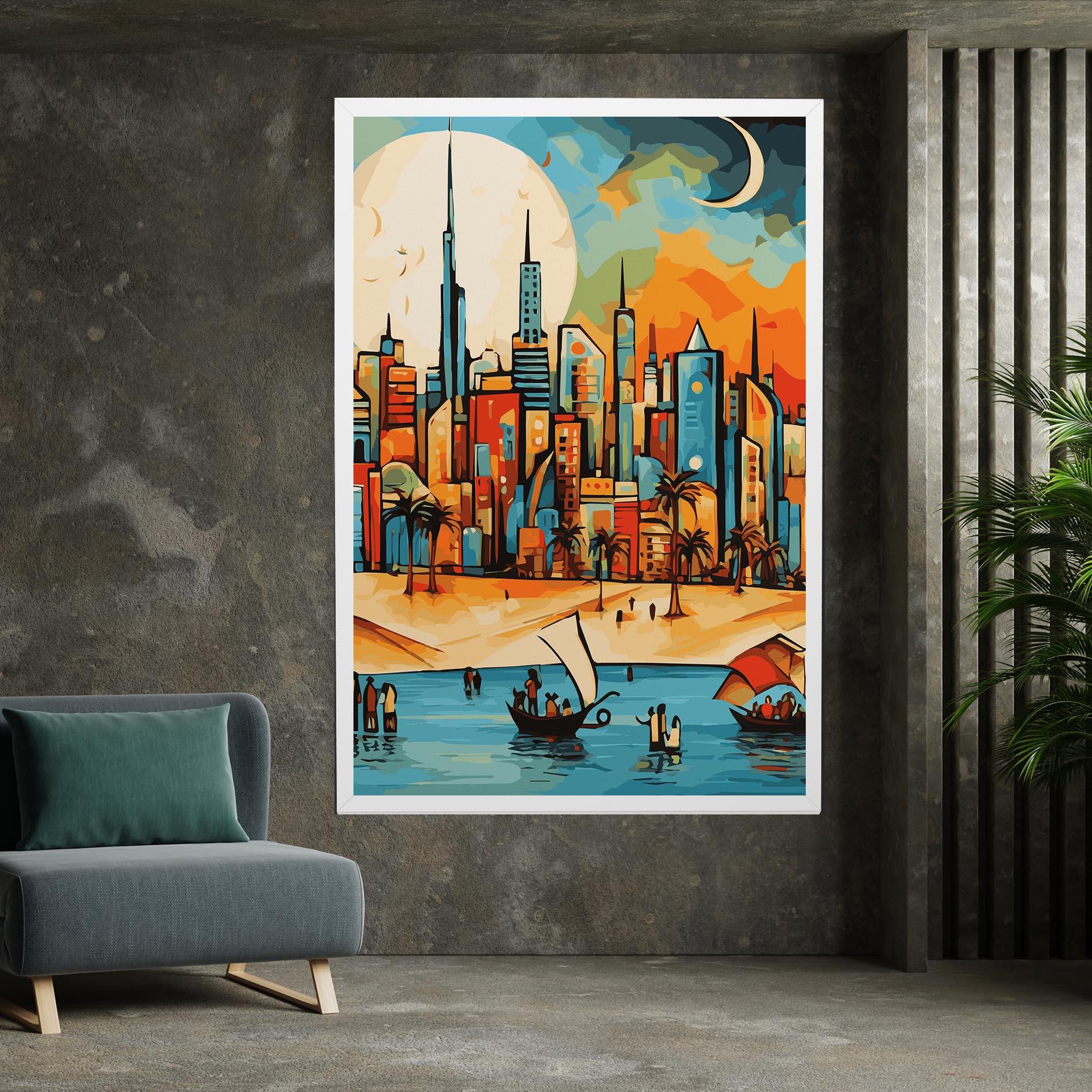 Tablou Canvas African Moon mockup 7