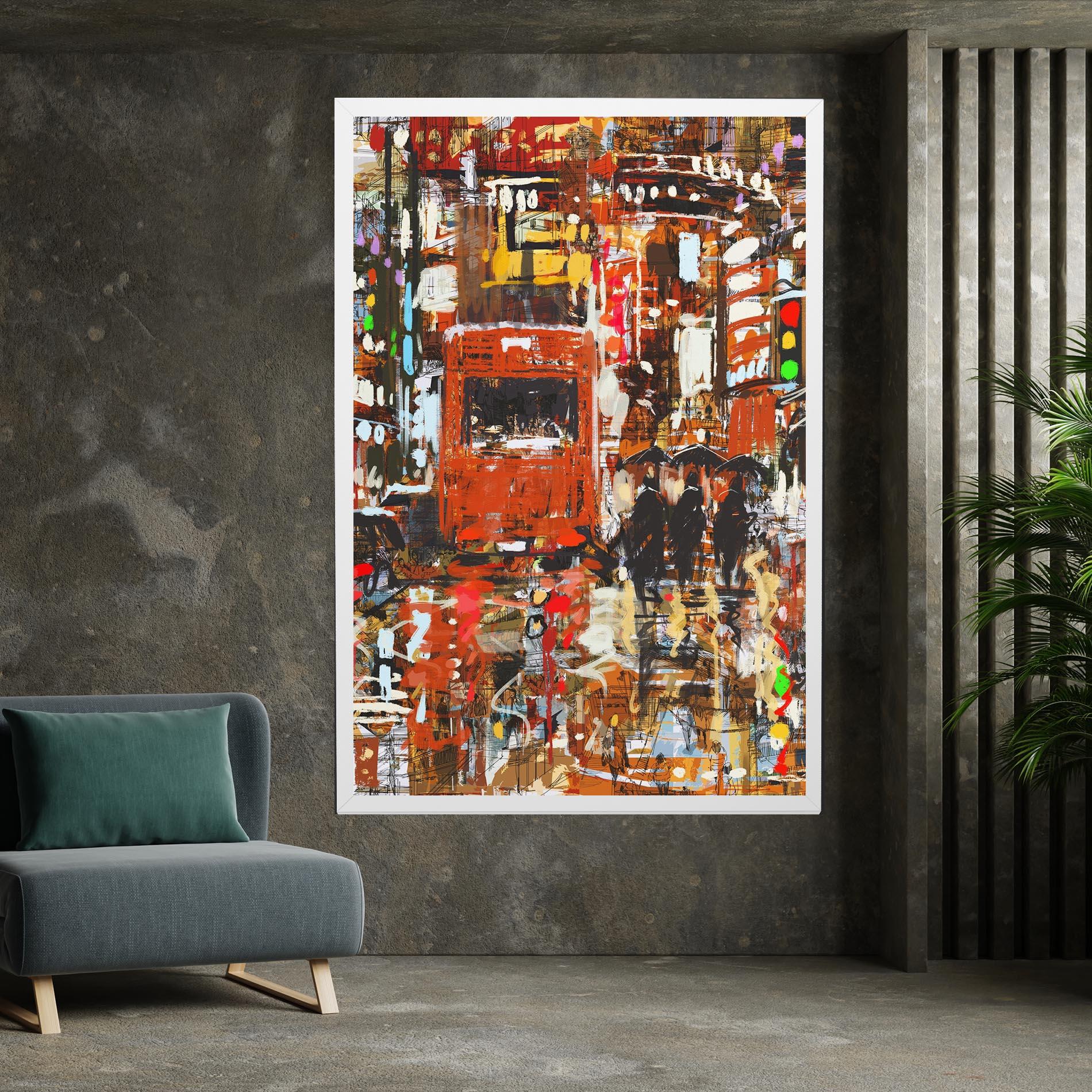 Tablou Canvas Seamless Colorful City mockup 7