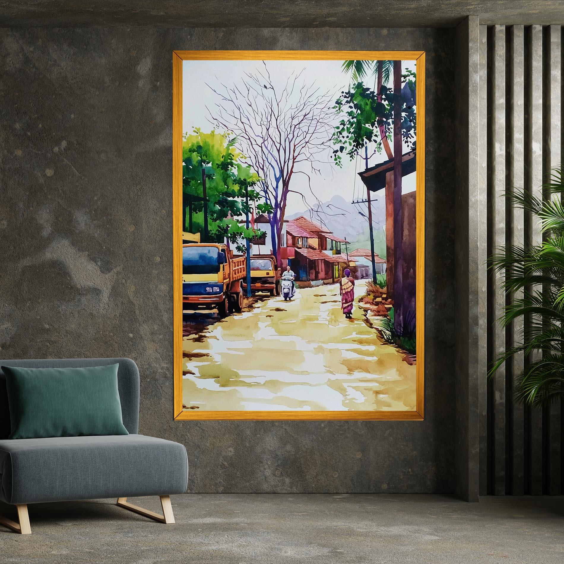 Tablou Canvas African City mockup 7