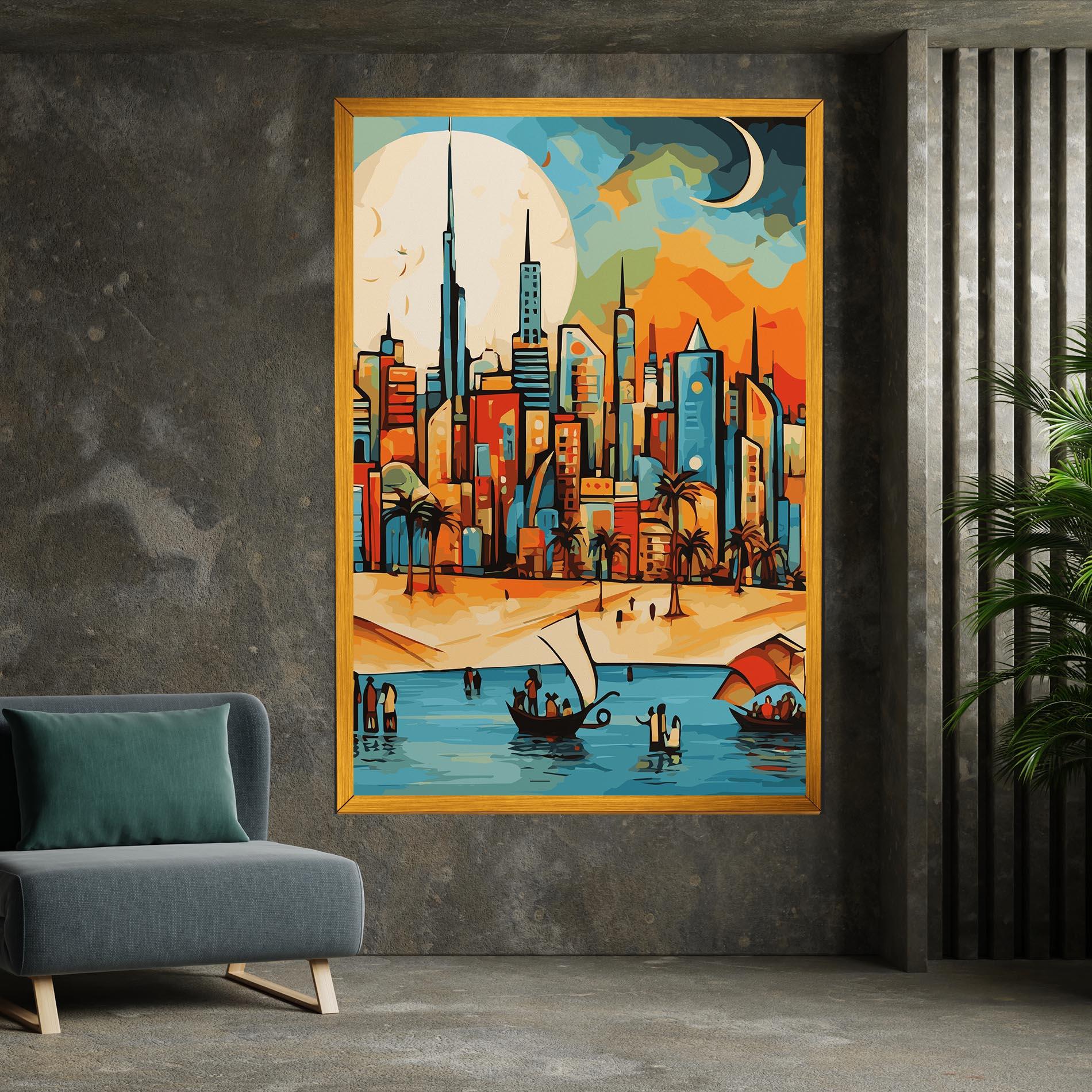 Tablou Canvas African Moon mockup 7