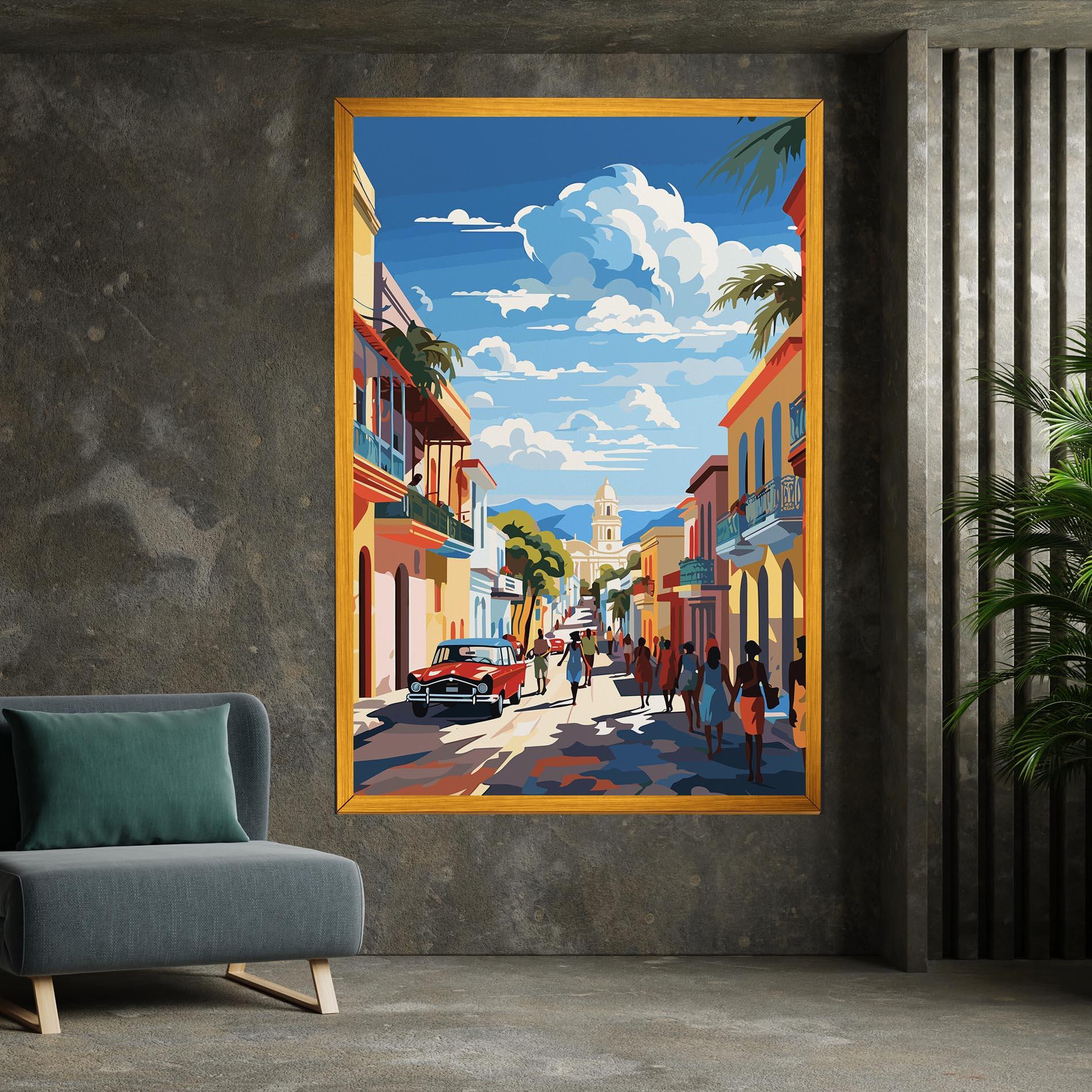 Tablou Canvas African Street mockup 7
