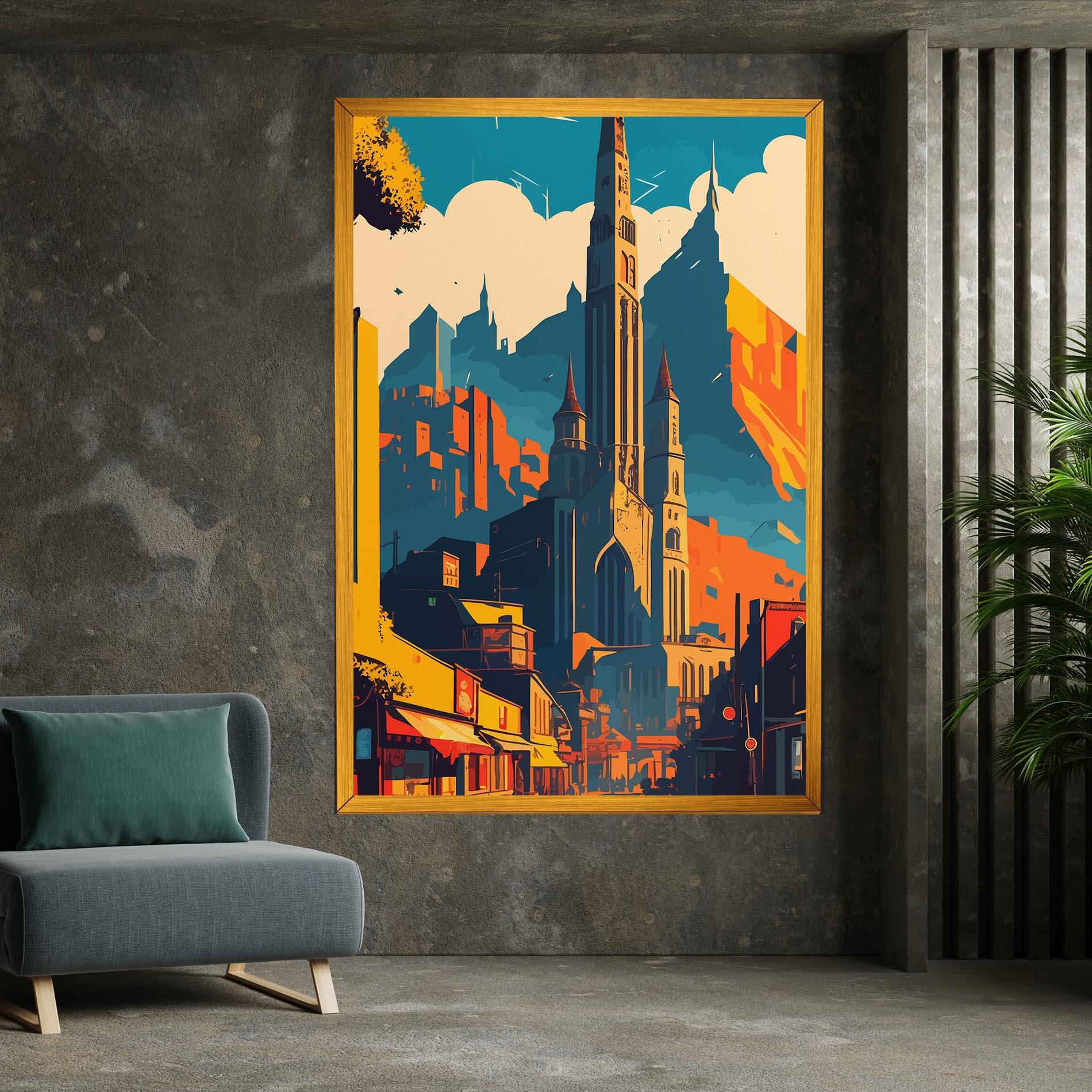 Tablou Canvas African Tower mockup 7