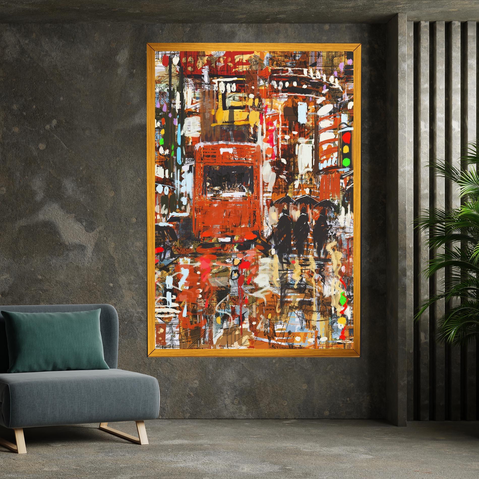 Tablou Canvas Seamless Colorful City mockup 7