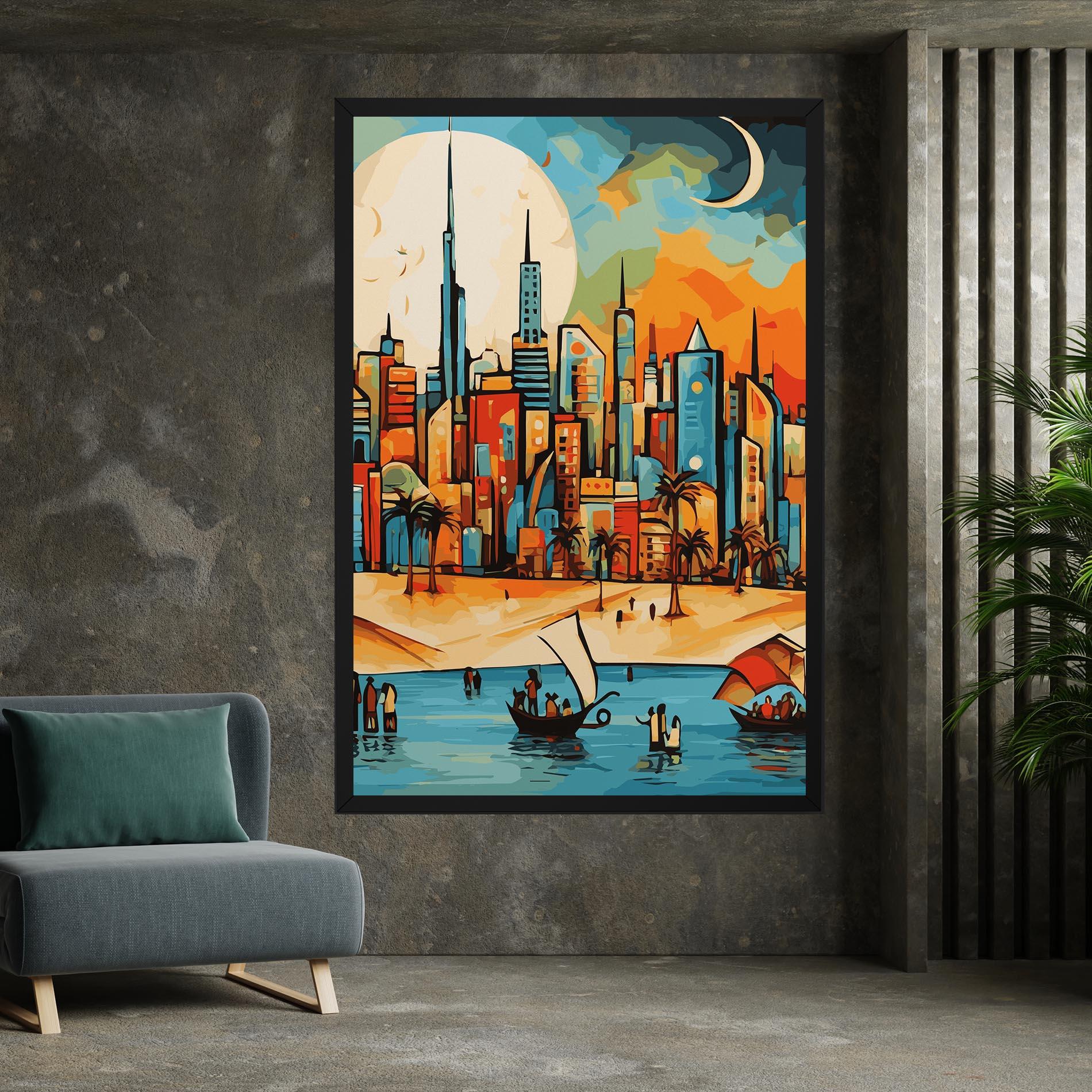 Tablou Canvas African Moon mockup 7