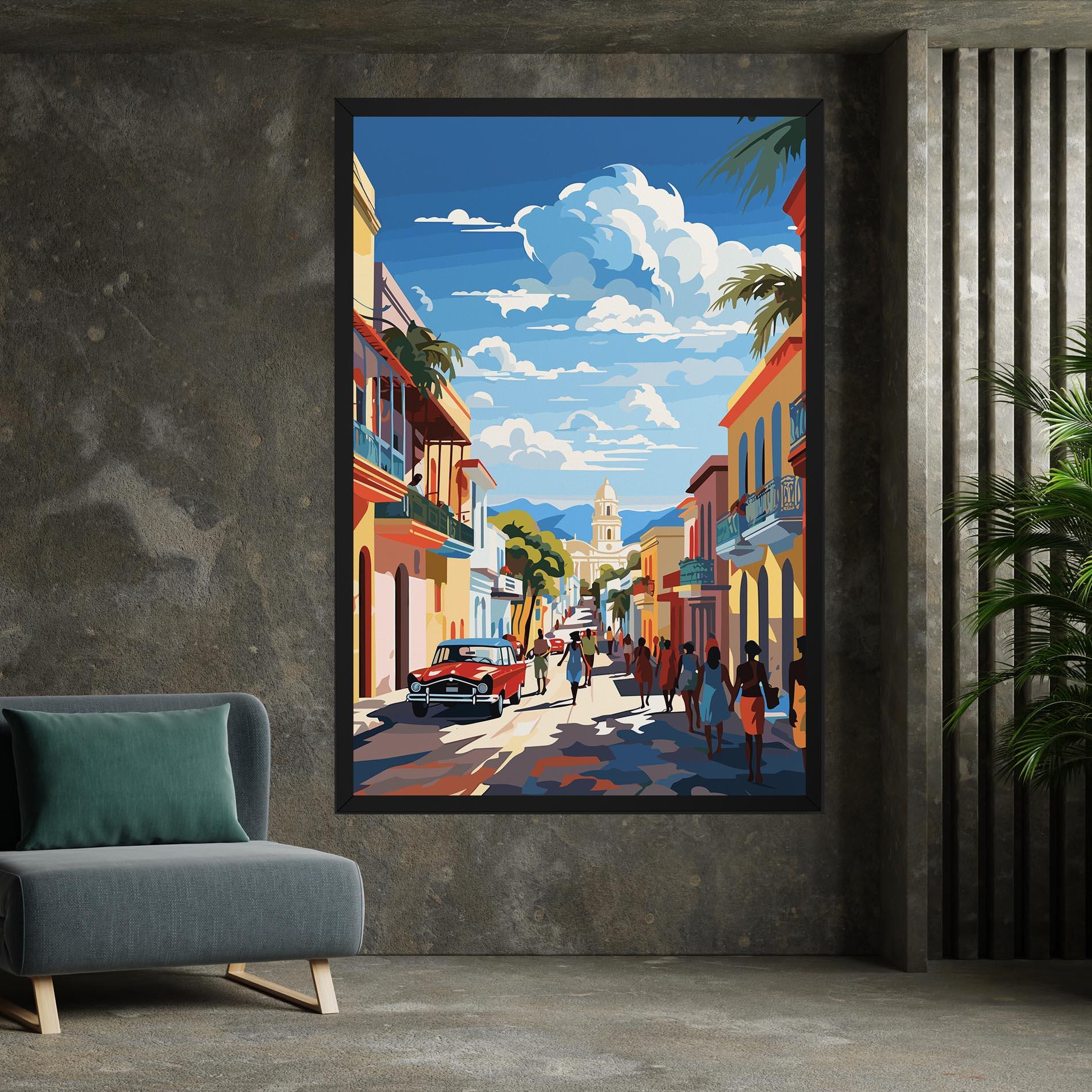 Tablou Canvas African Street mockup 7
