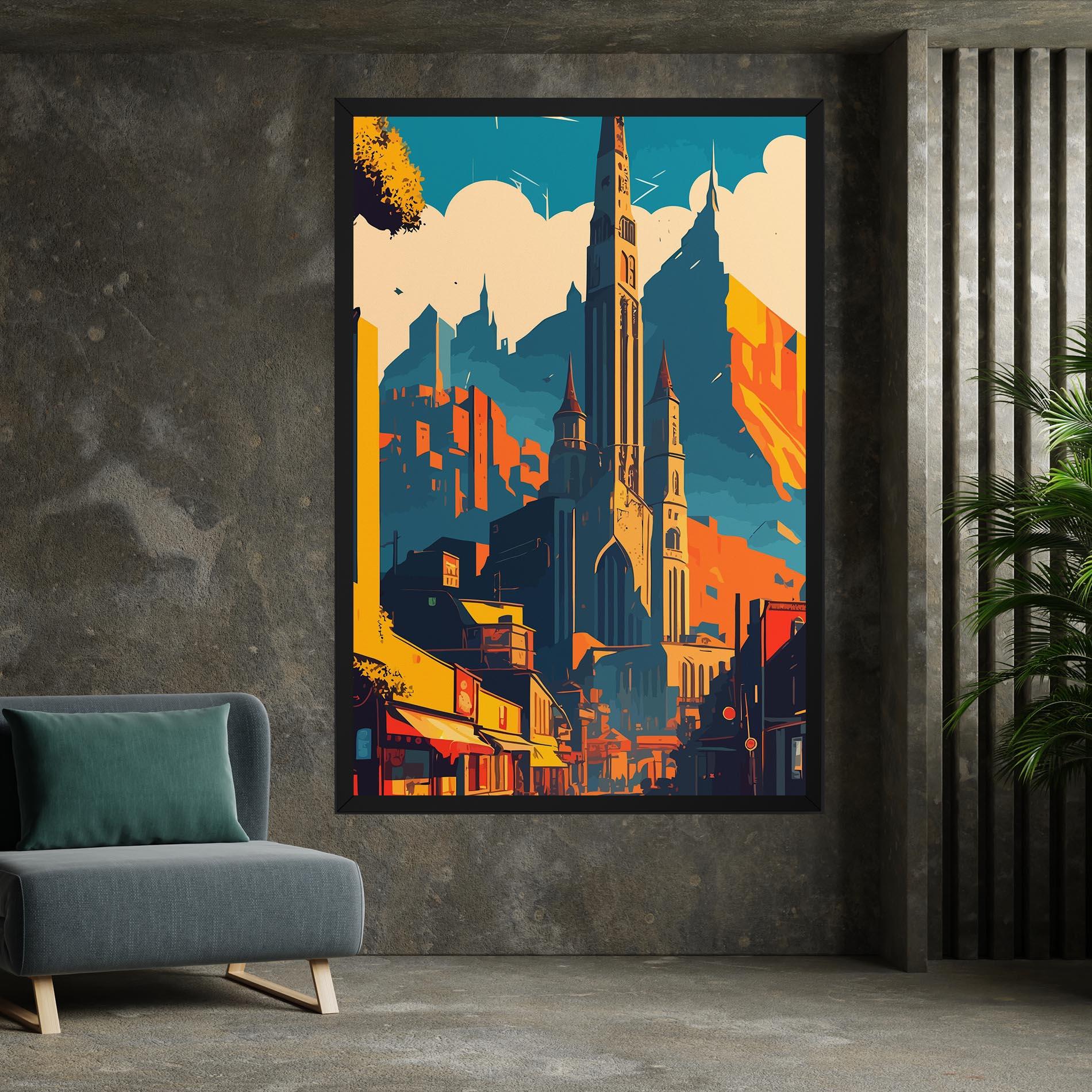 Tablou Canvas African Tower mockup 7