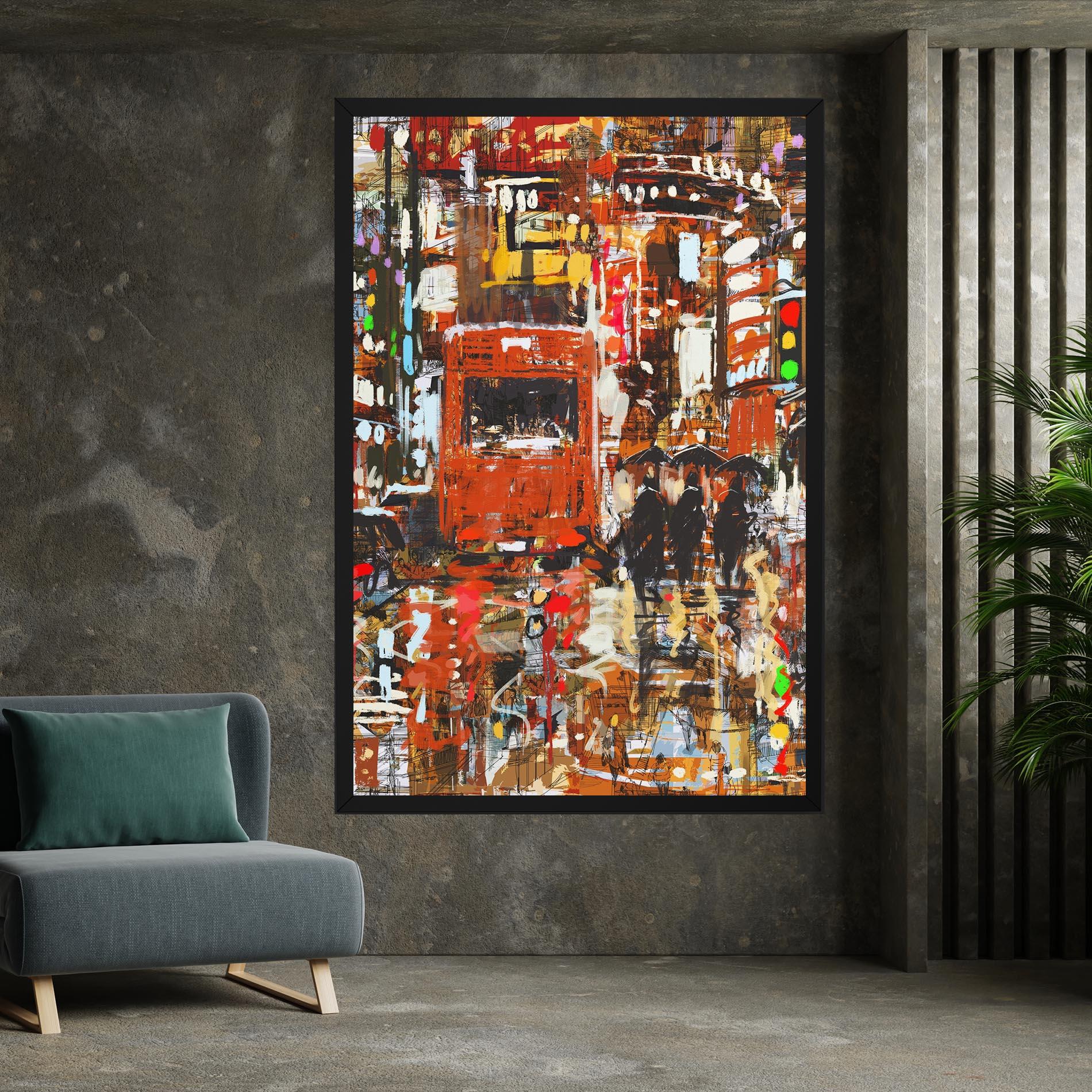 Tablou Canvas Seamless Colorful City mockup 7