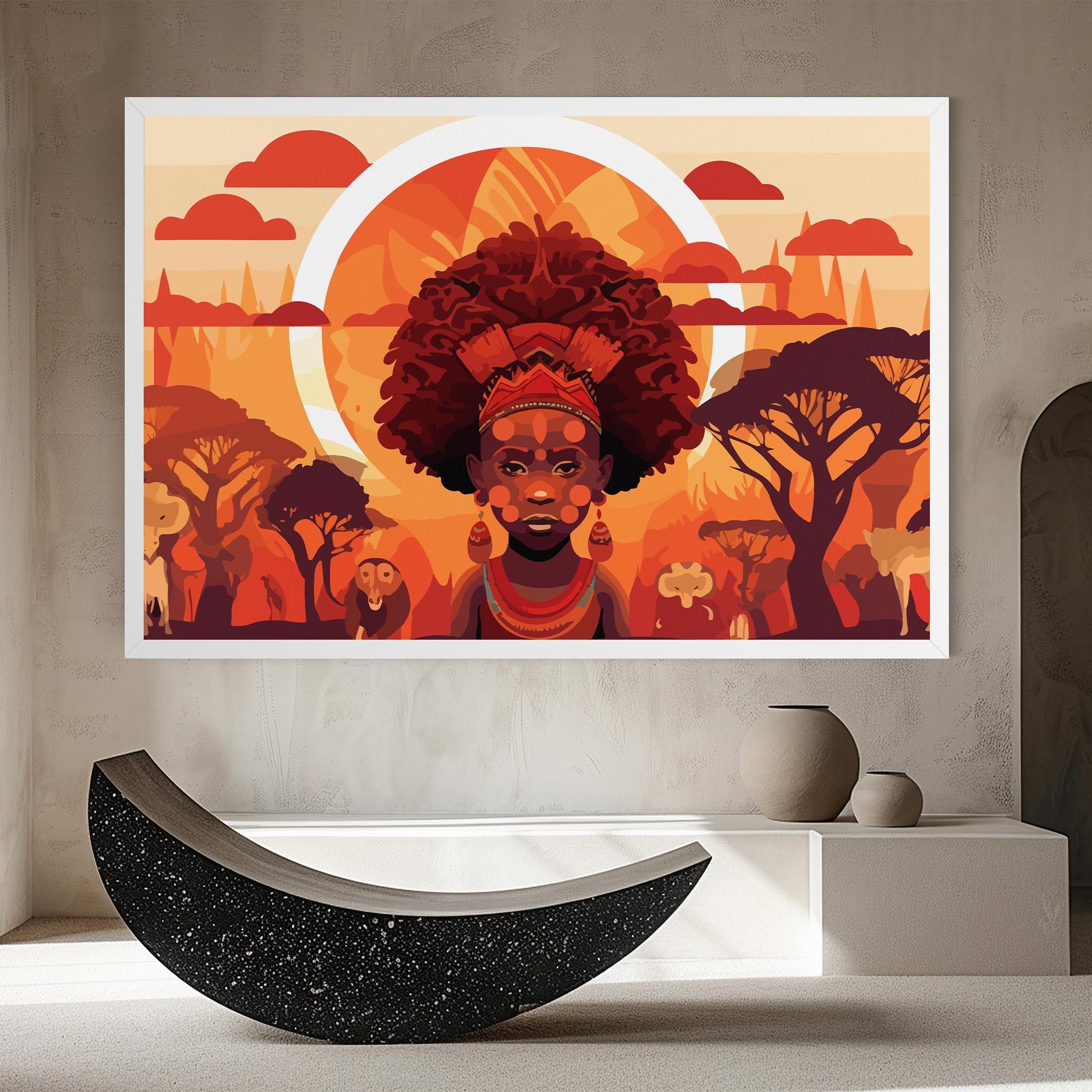 Tablou Canvas African Chid mockup 8