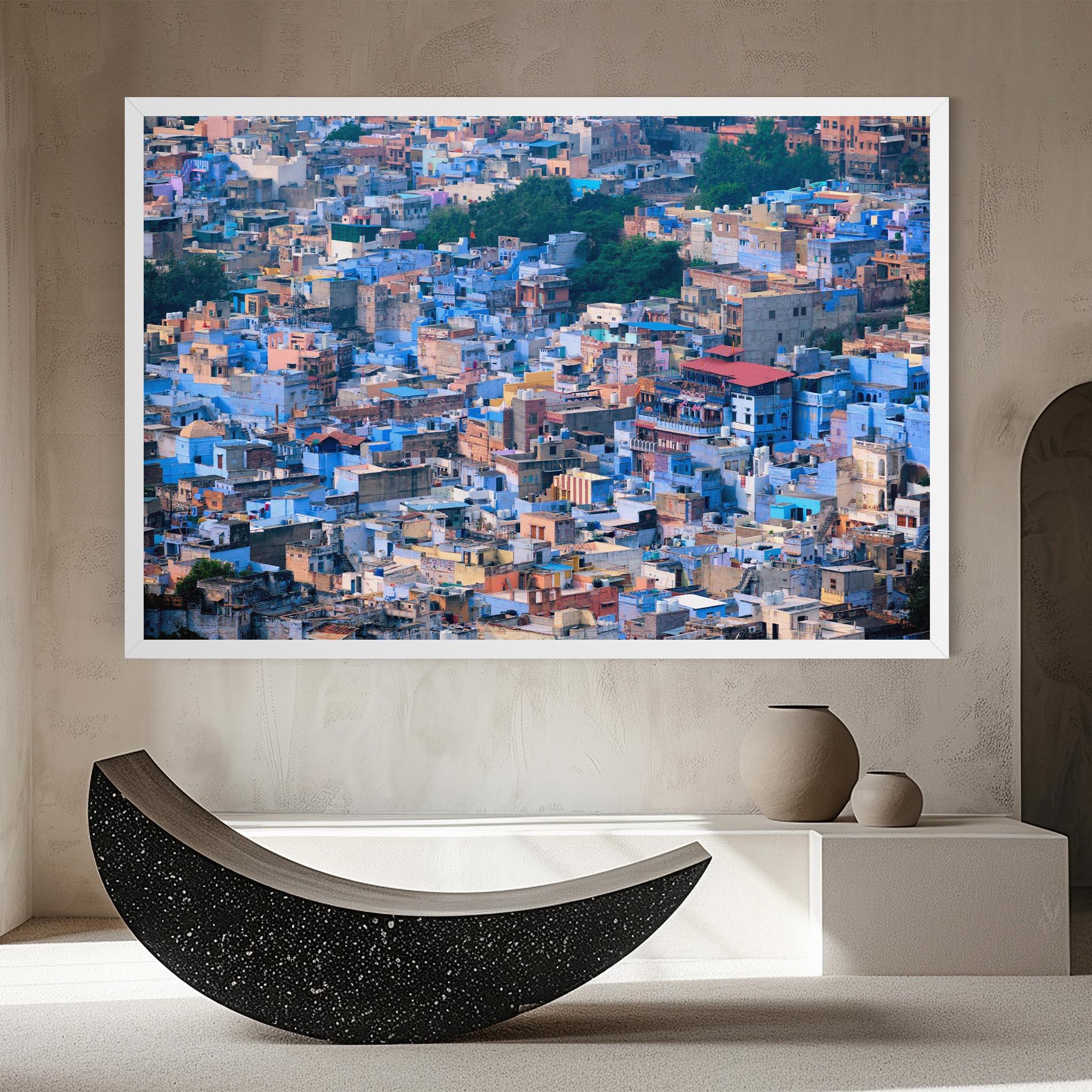 Tablou Canvas Blue City India mockup 8