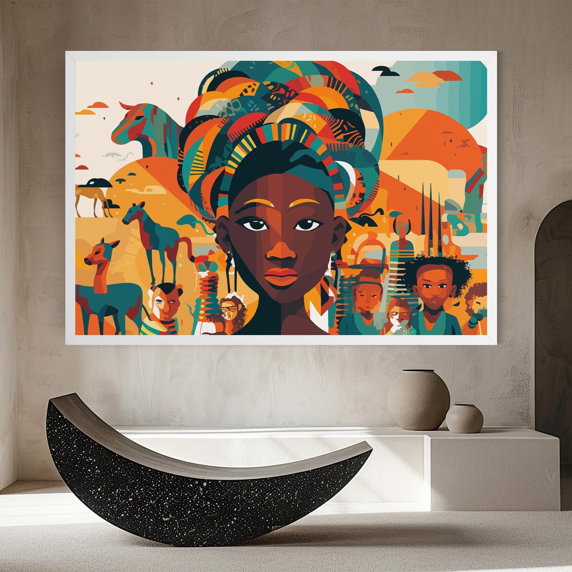 Tablou Canvas Child Africa Art mockup 8