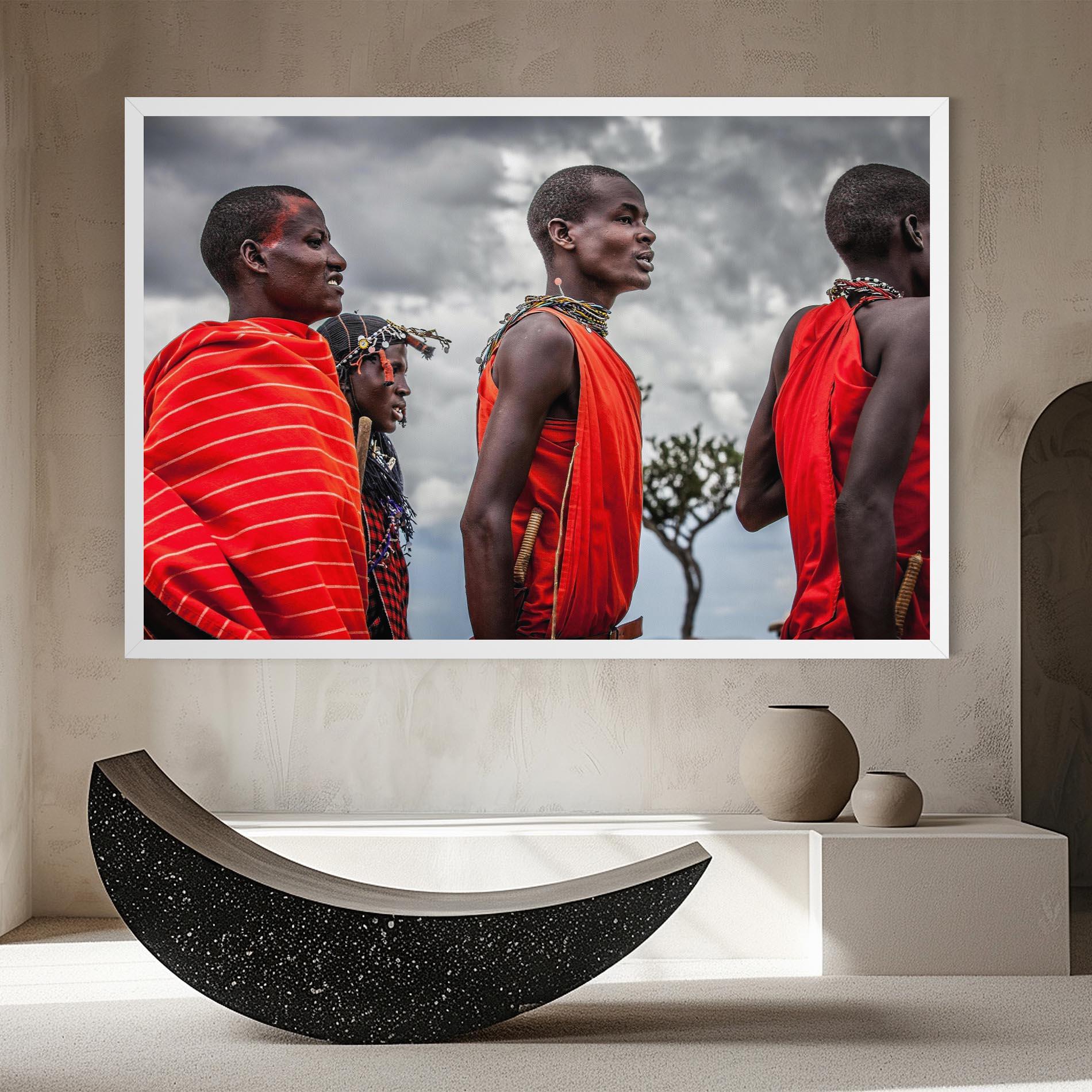 Tablou Canvas Red African Clothes mockup 8