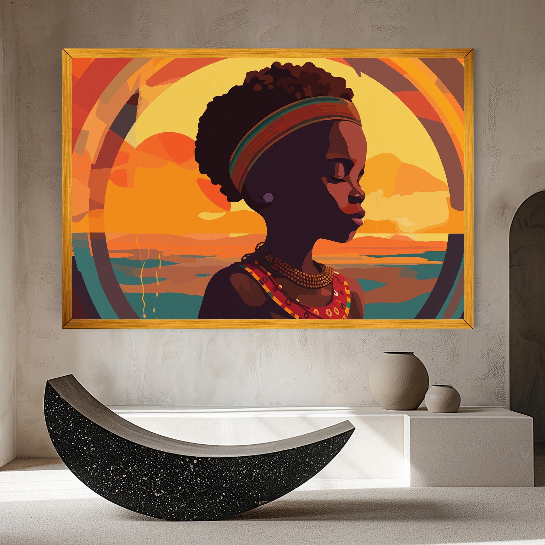 Tablou Canvas African Pretty Child mockup 8