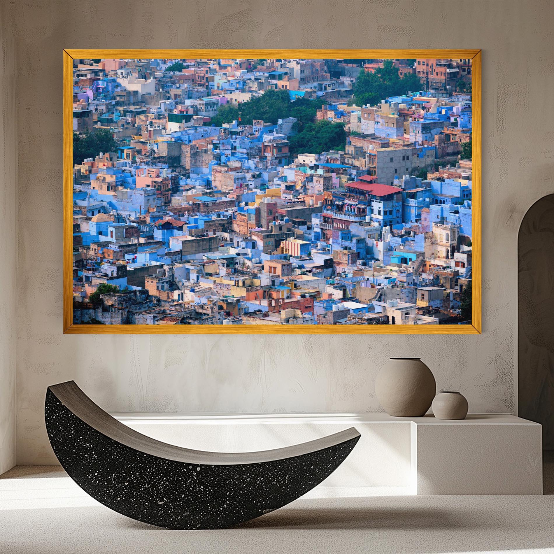 Tablou Canvas Blue City India mockup 8