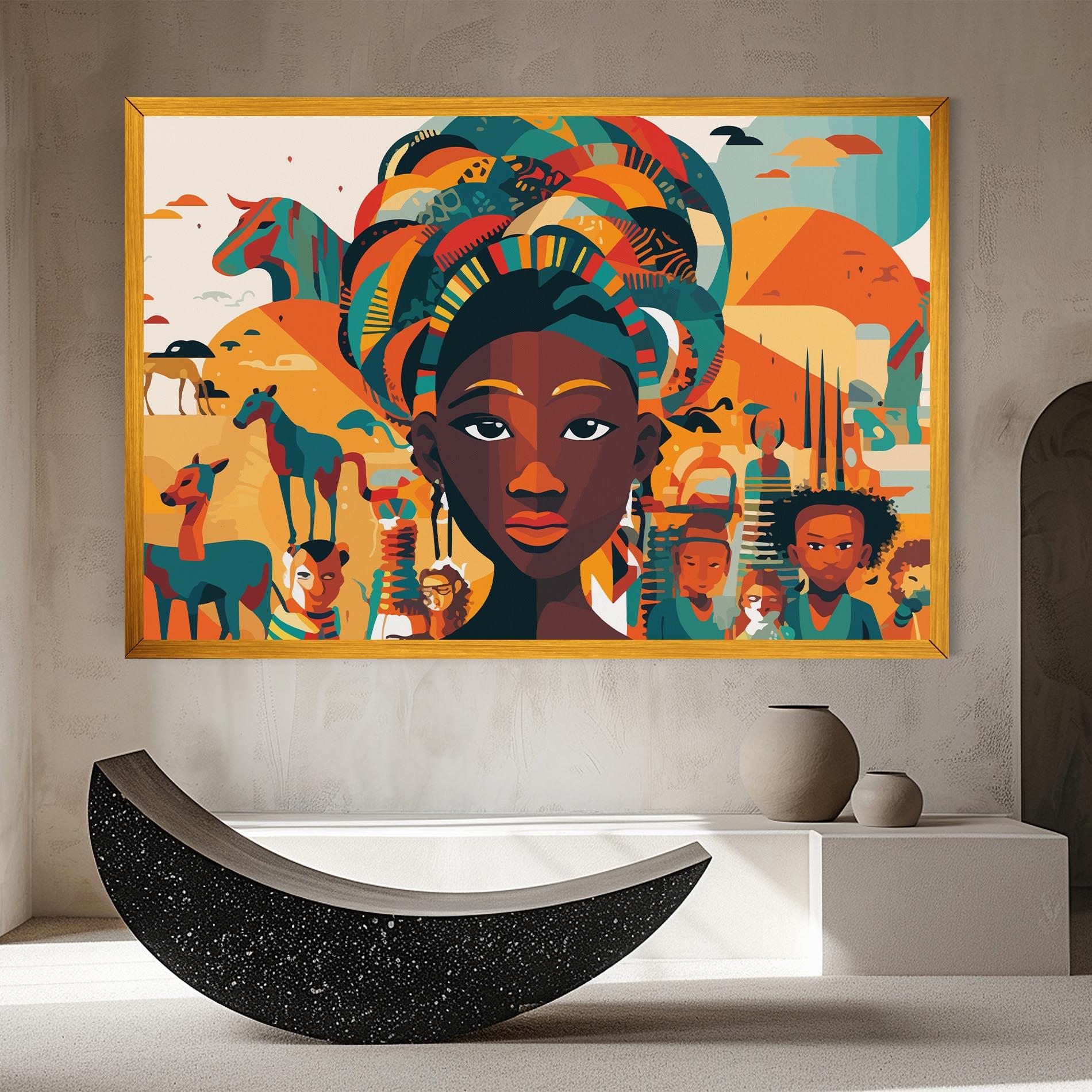 Tablou Canvas Child Africa Art mockup 8