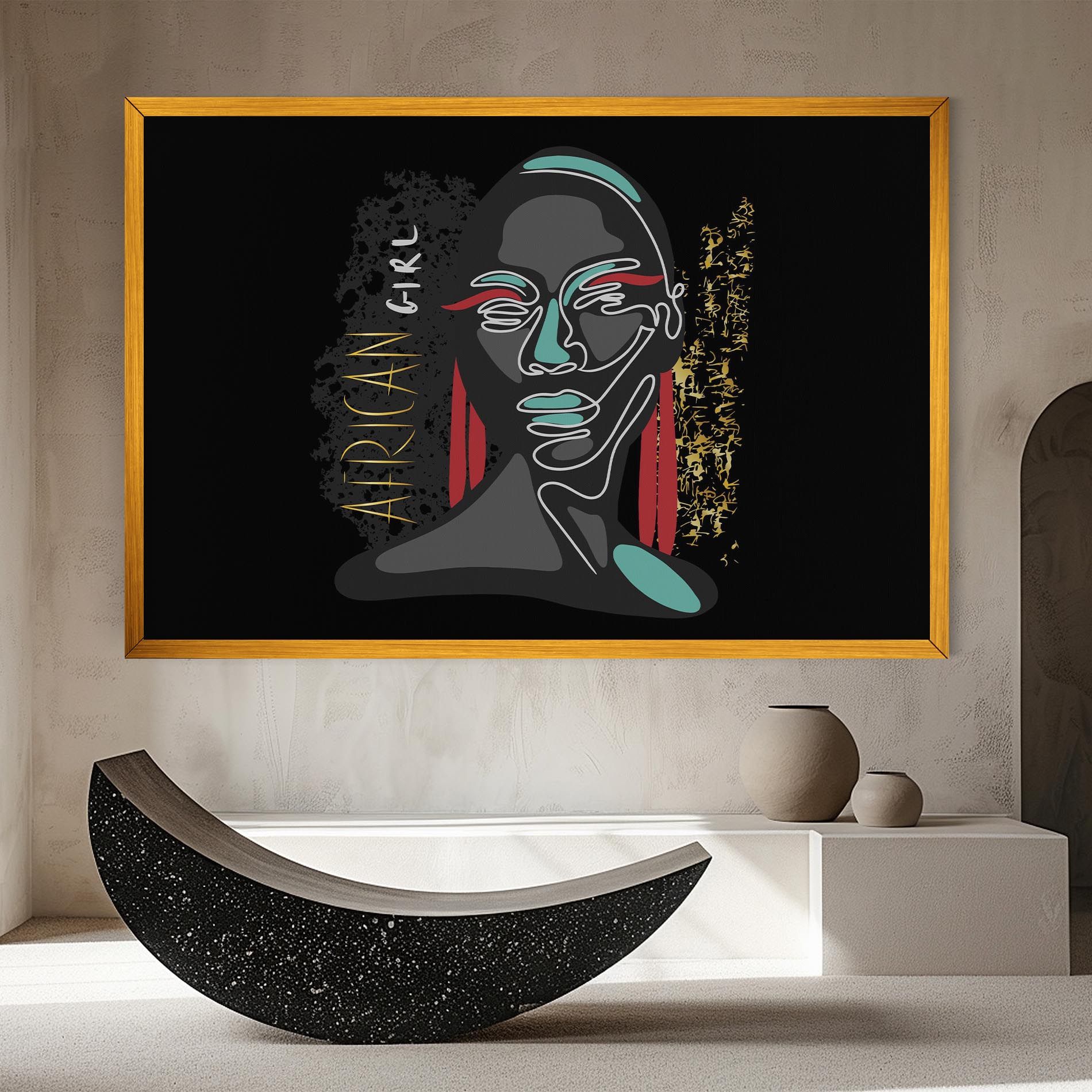 Gold African Girl mockup 8