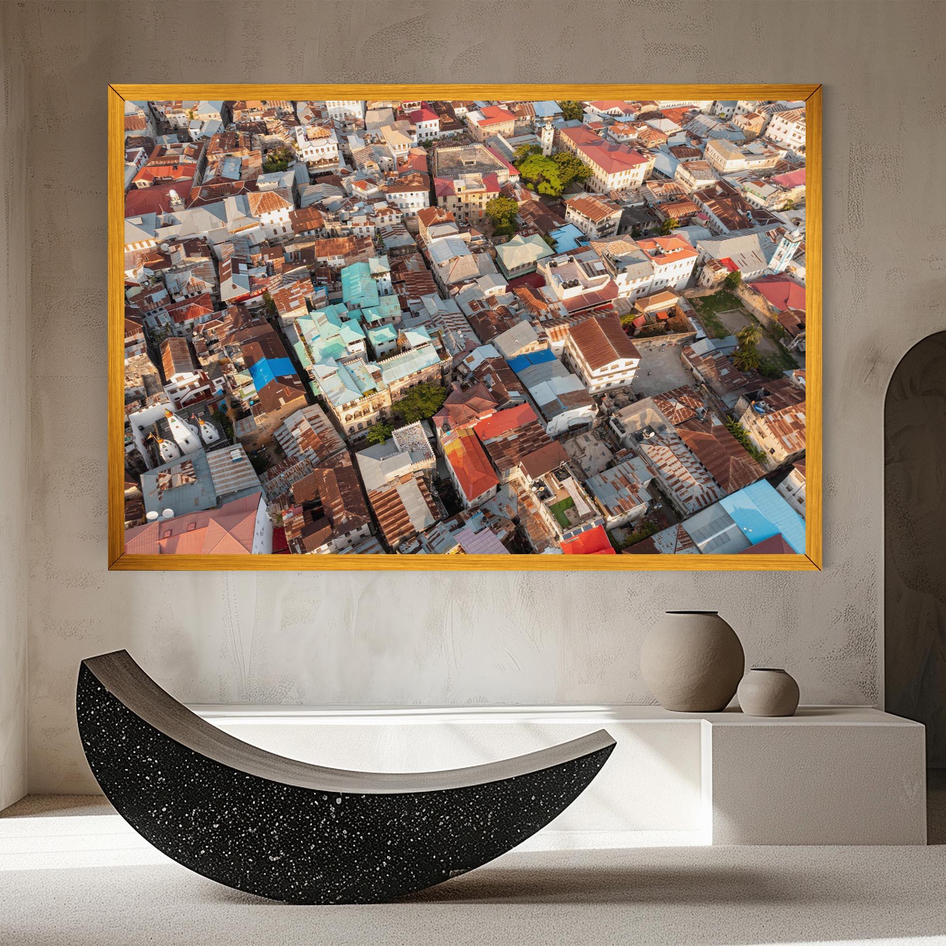 Tablou Canvas Island Tanzania Buildings mockup 8