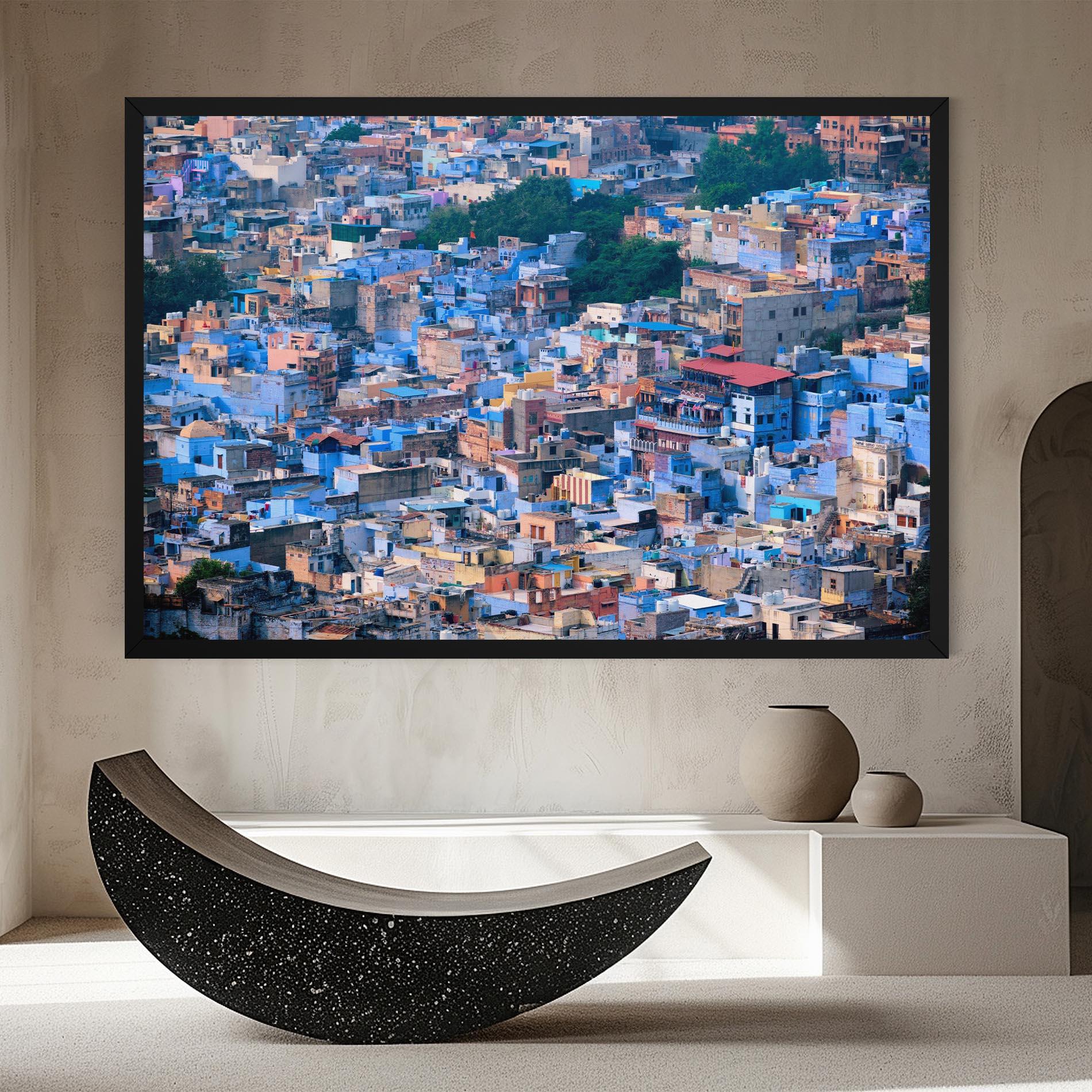 Tablou Canvas Blue City India mockup 8