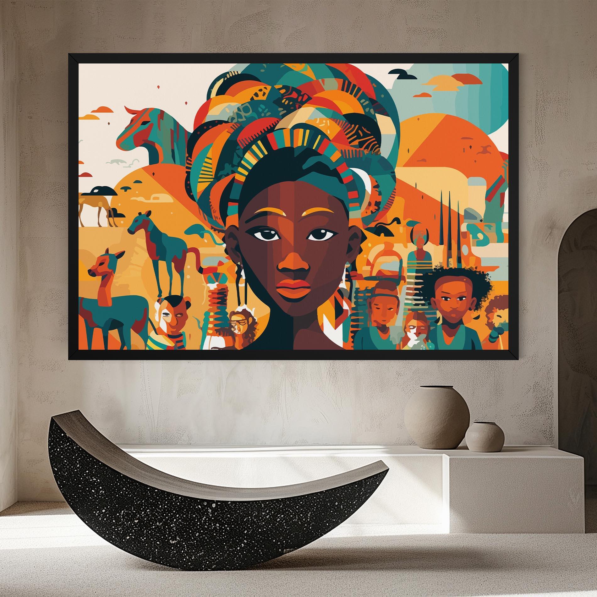 Tablou Canvas Child Africa Art mockup 8