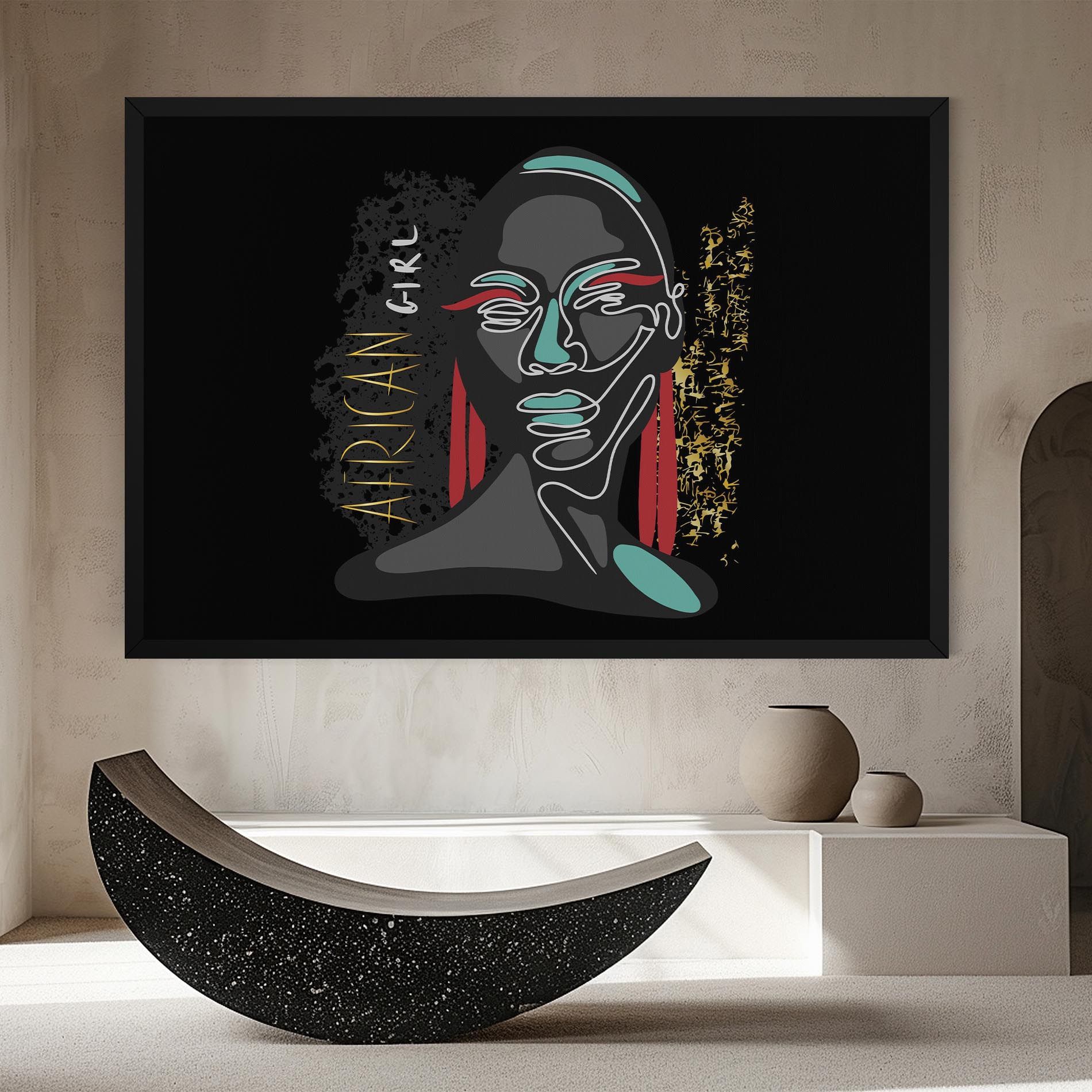 Gold African Girl mockup 8