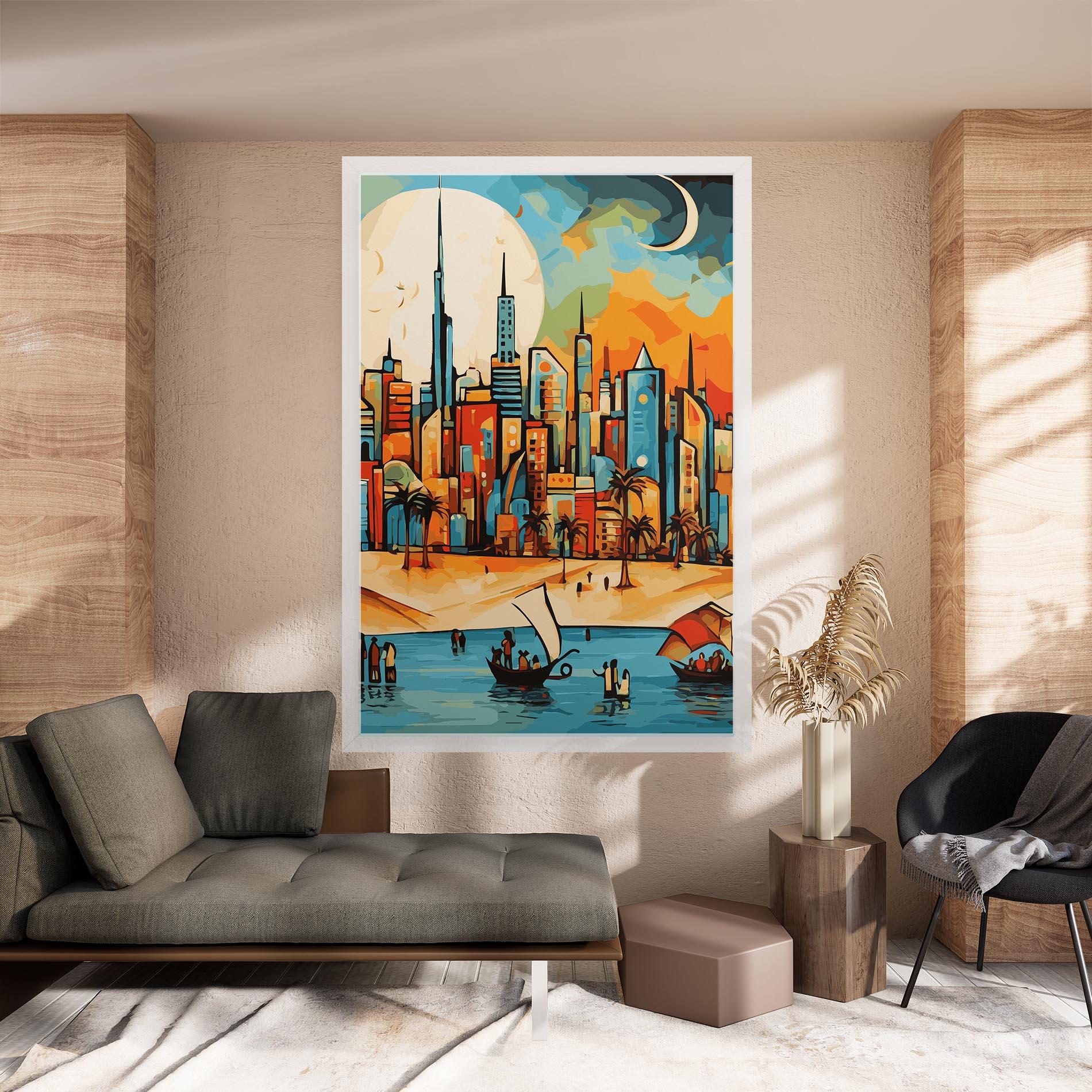 Tablou Canvas African Moon mockup 8