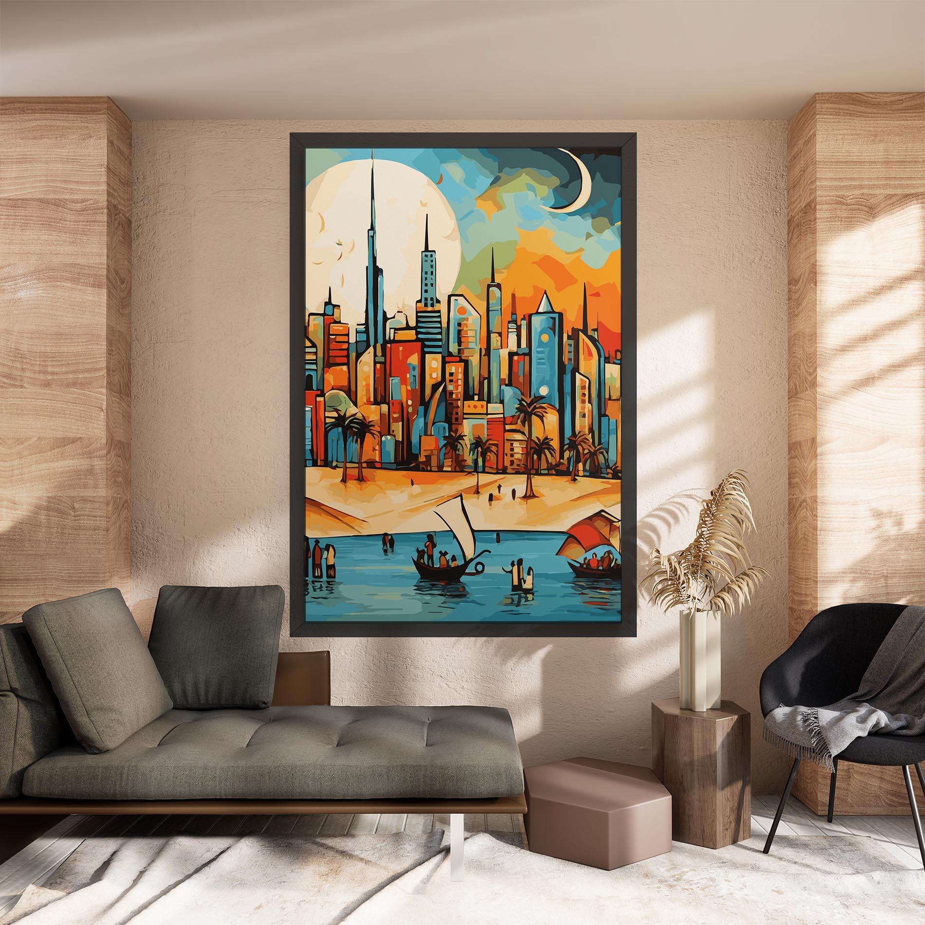 Tablou Canvas African Moon mockup 8