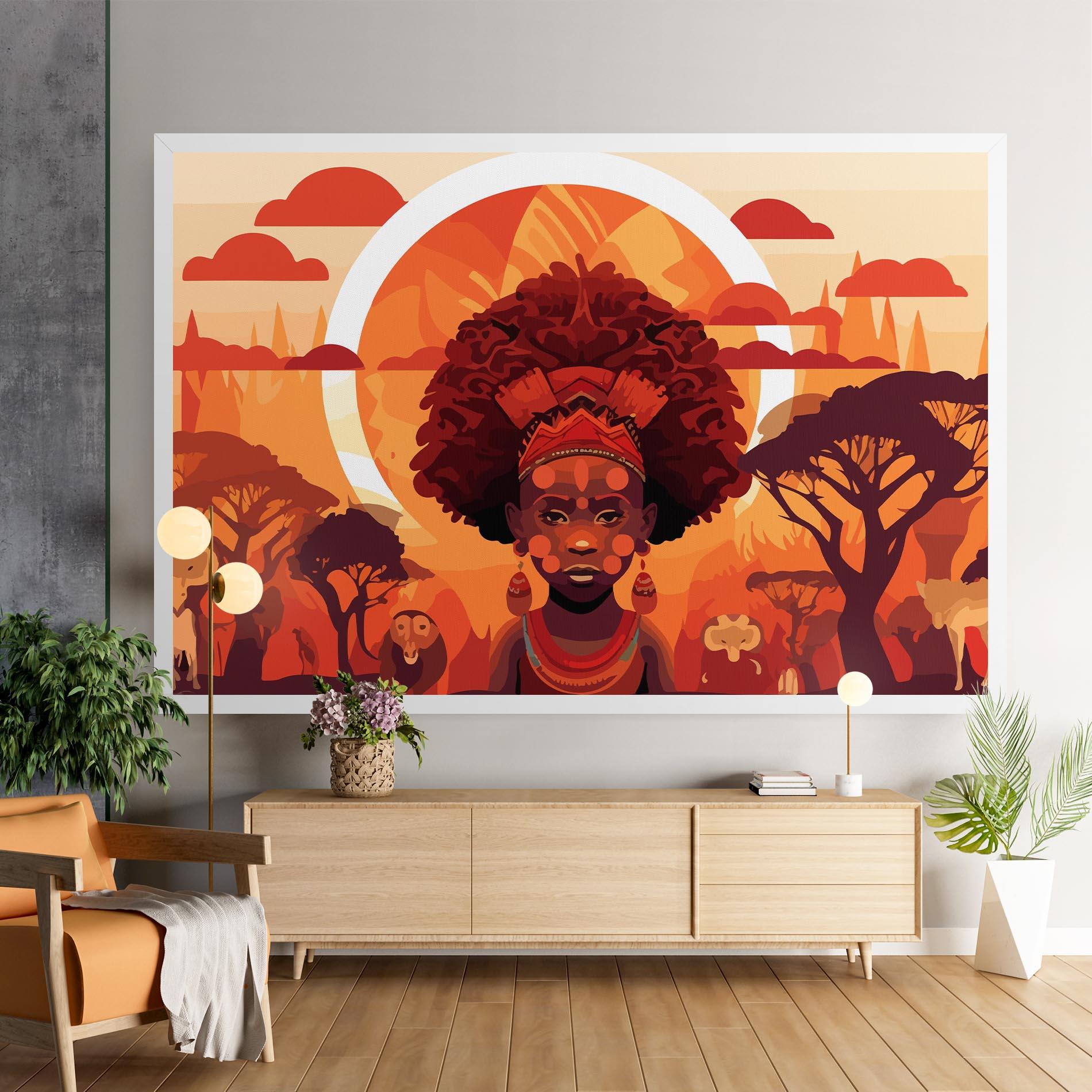 Tablou Canvas African Chid mockup 9