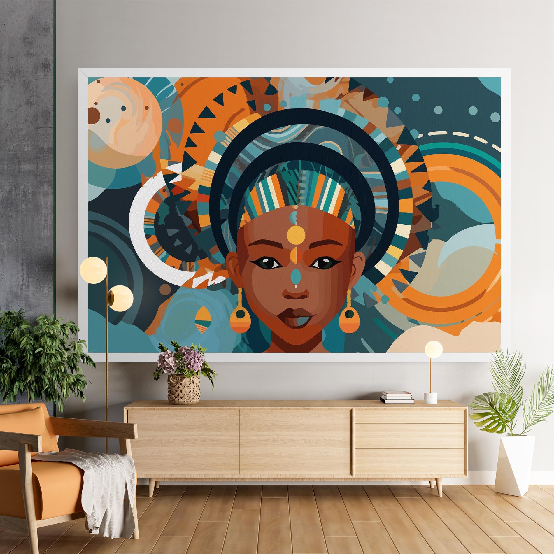 Tablou Canvas African Colorful Child mockup 9