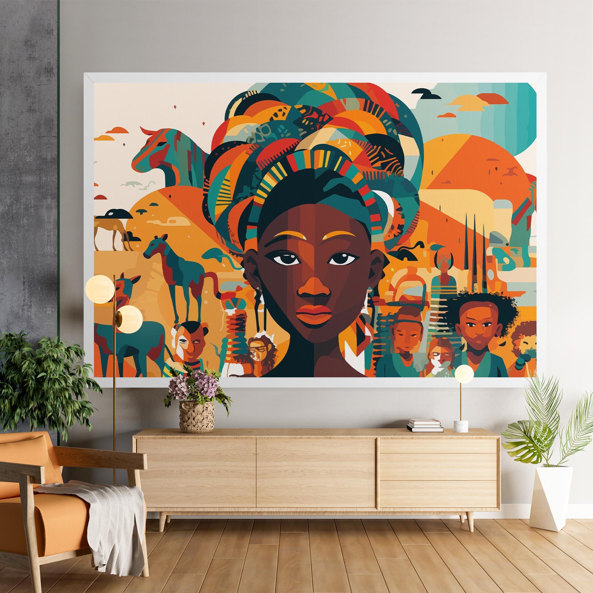 Tablou Canvas Child Africa Art mockup 9