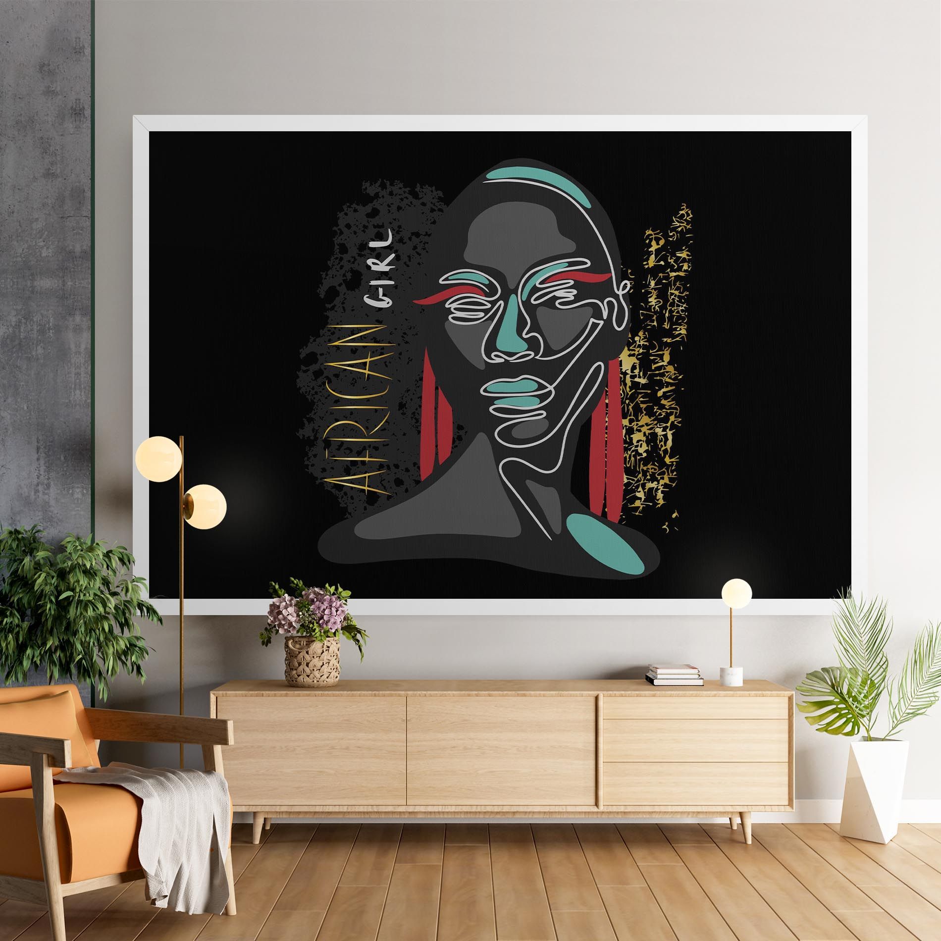 Gold African Girl mockup 9
