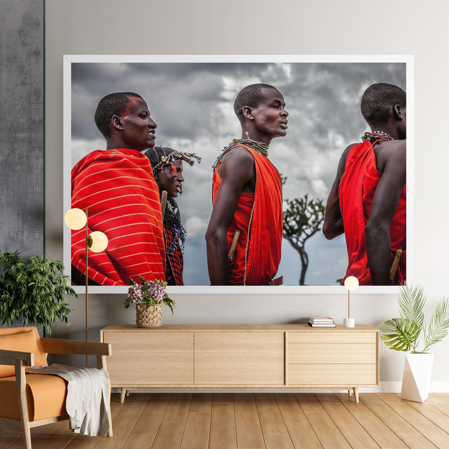 Tablou Canvas Red African Clothes mockup 9